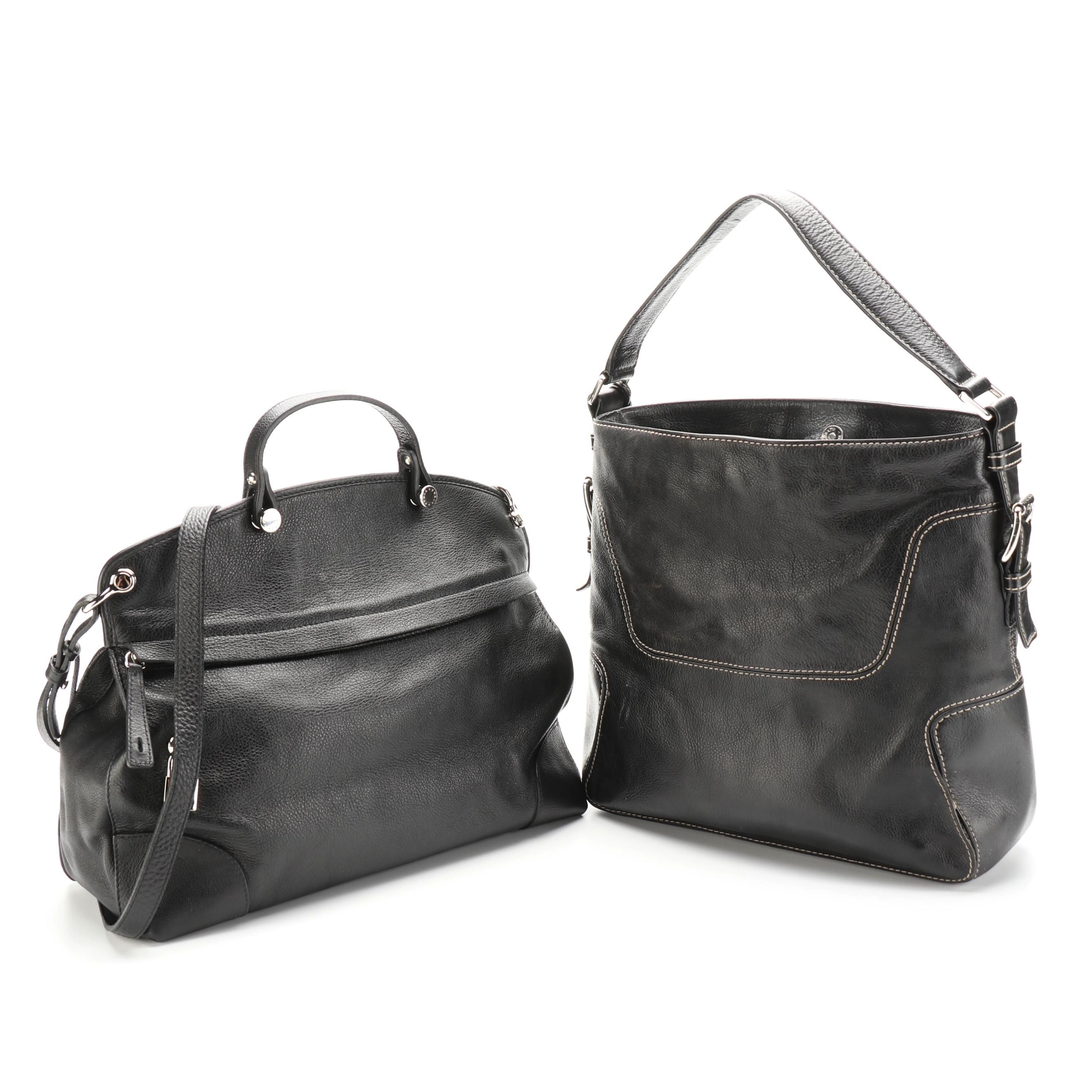 Furla Cartella Tote with MICHAEL Michael Kors Hobo Bag in Black Grained Leather