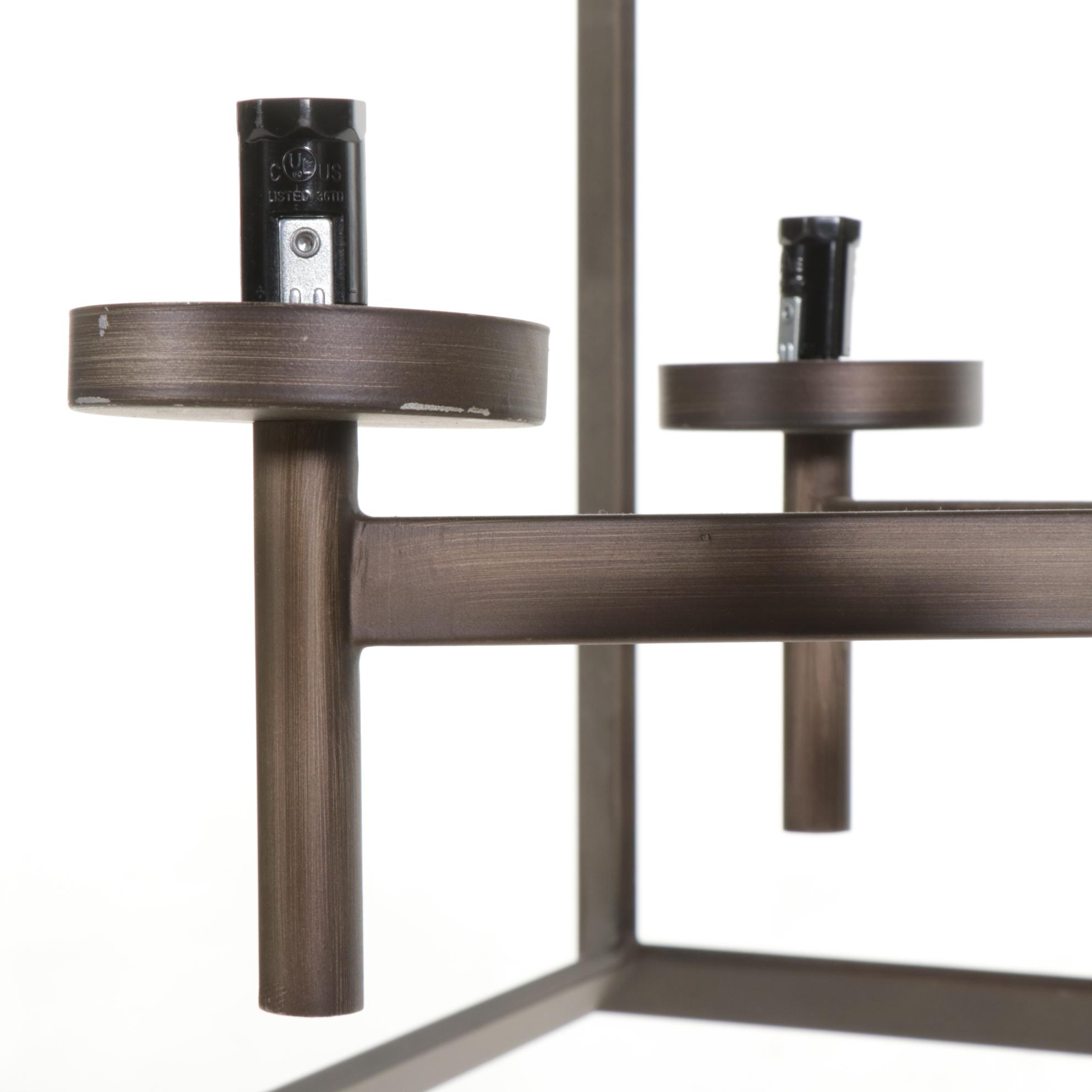 Modern Geometric Metal Cube Chandelier