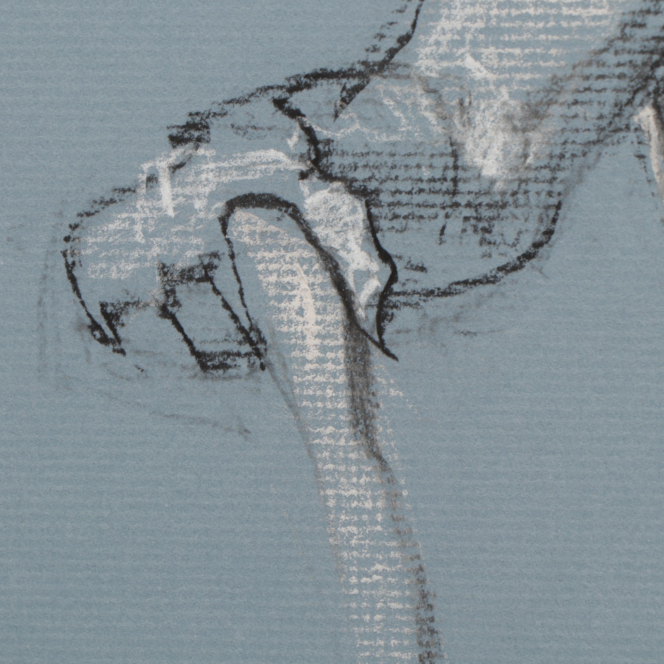 Marlene Steele Mixed Media Sketch of a Male Nude, 2013