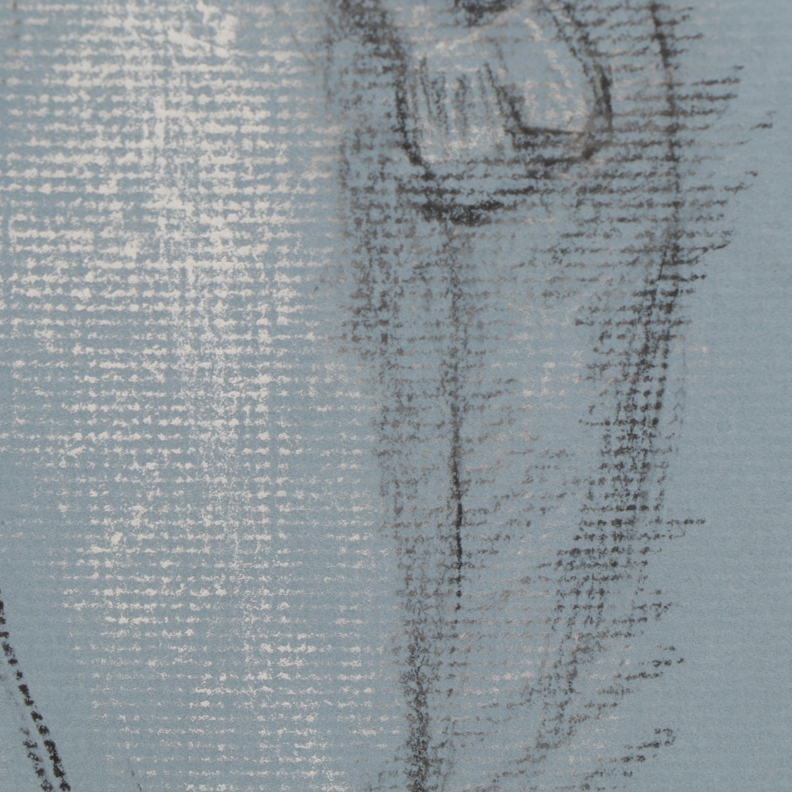 Marlene Steele Mixed Media Sketch of a Male Nude, 2013