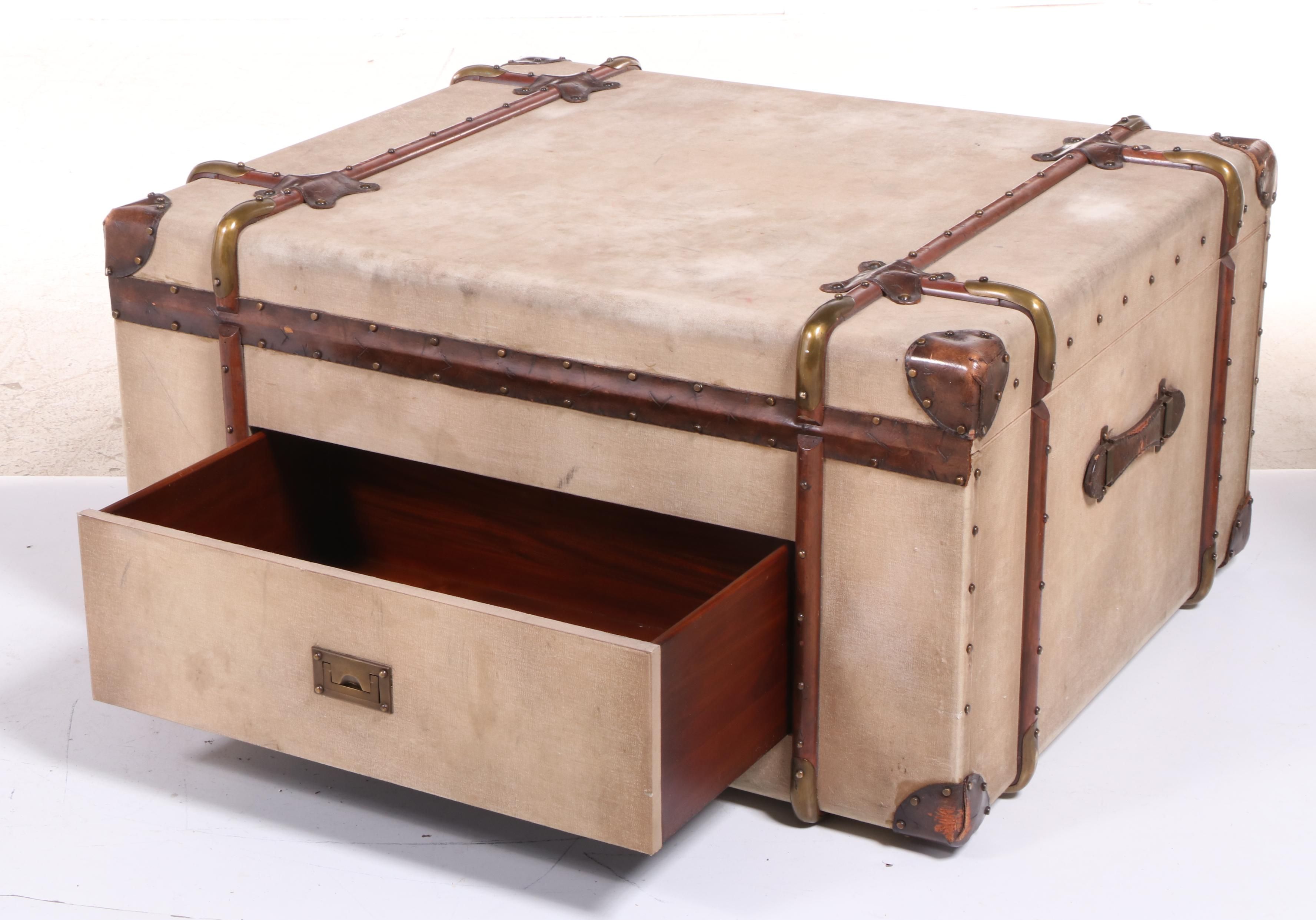 Polo By Ralph Lauren Steamer Trunk Style Coffee Table with Storage