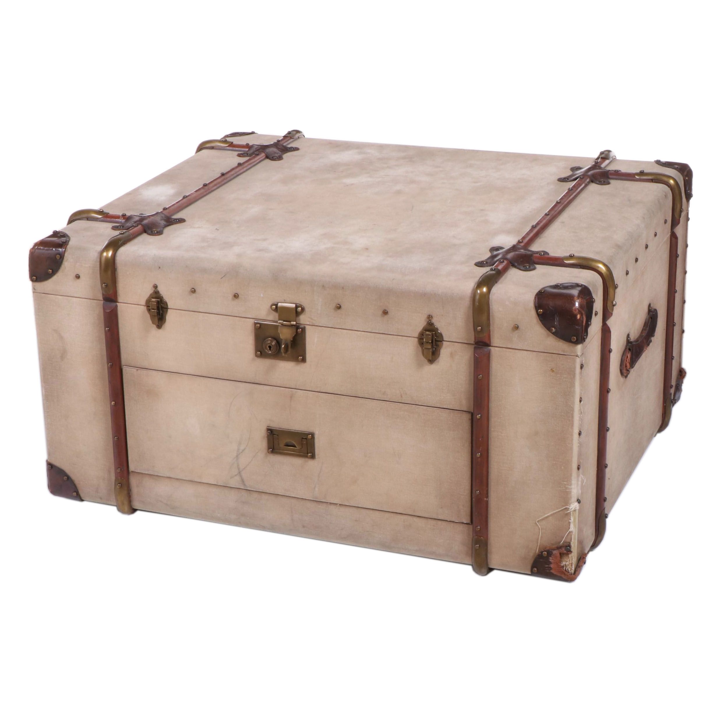 Polo By Ralph Lauren Steamer Trunk Style Coffee Table with Storage