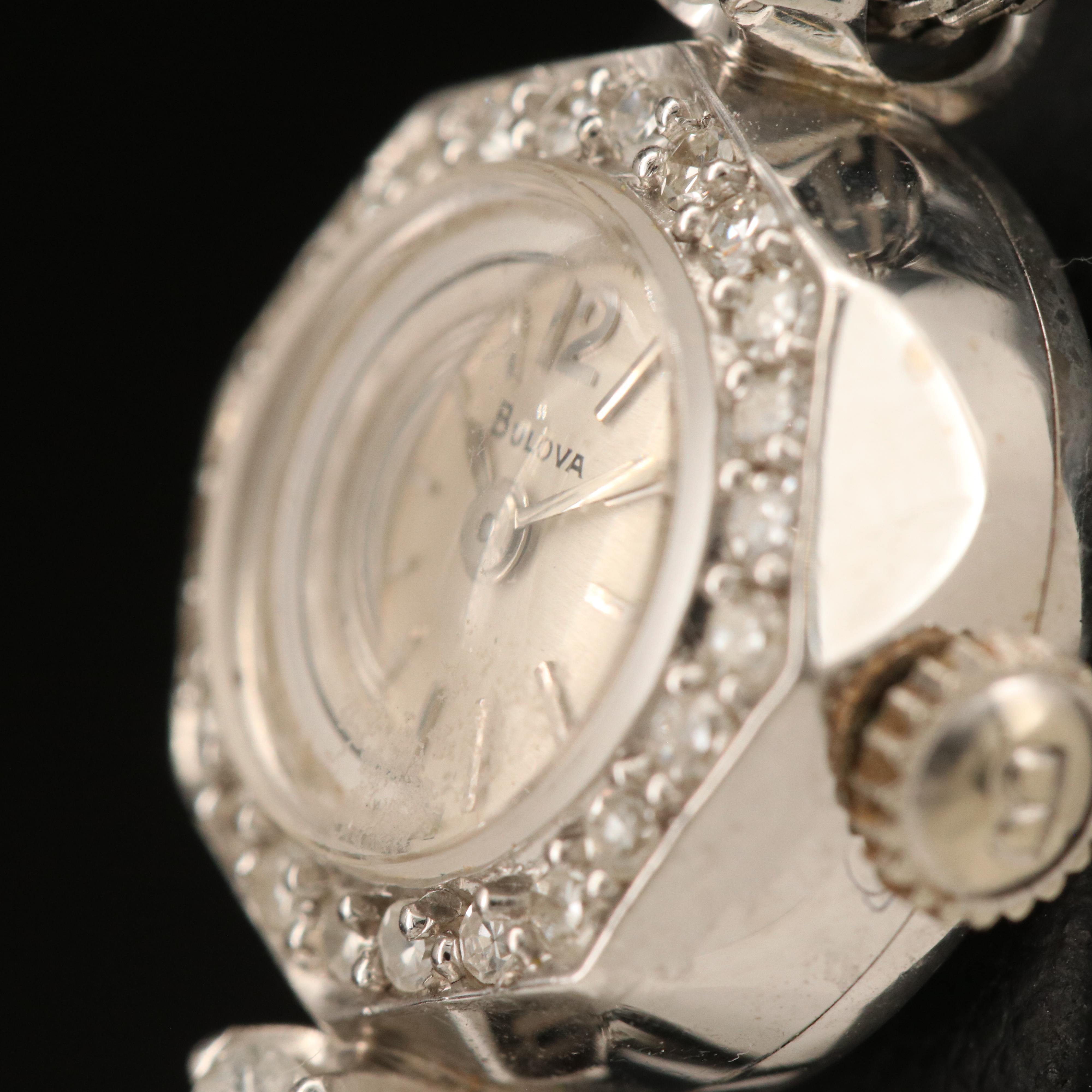 14K Bulova Diamond Watch