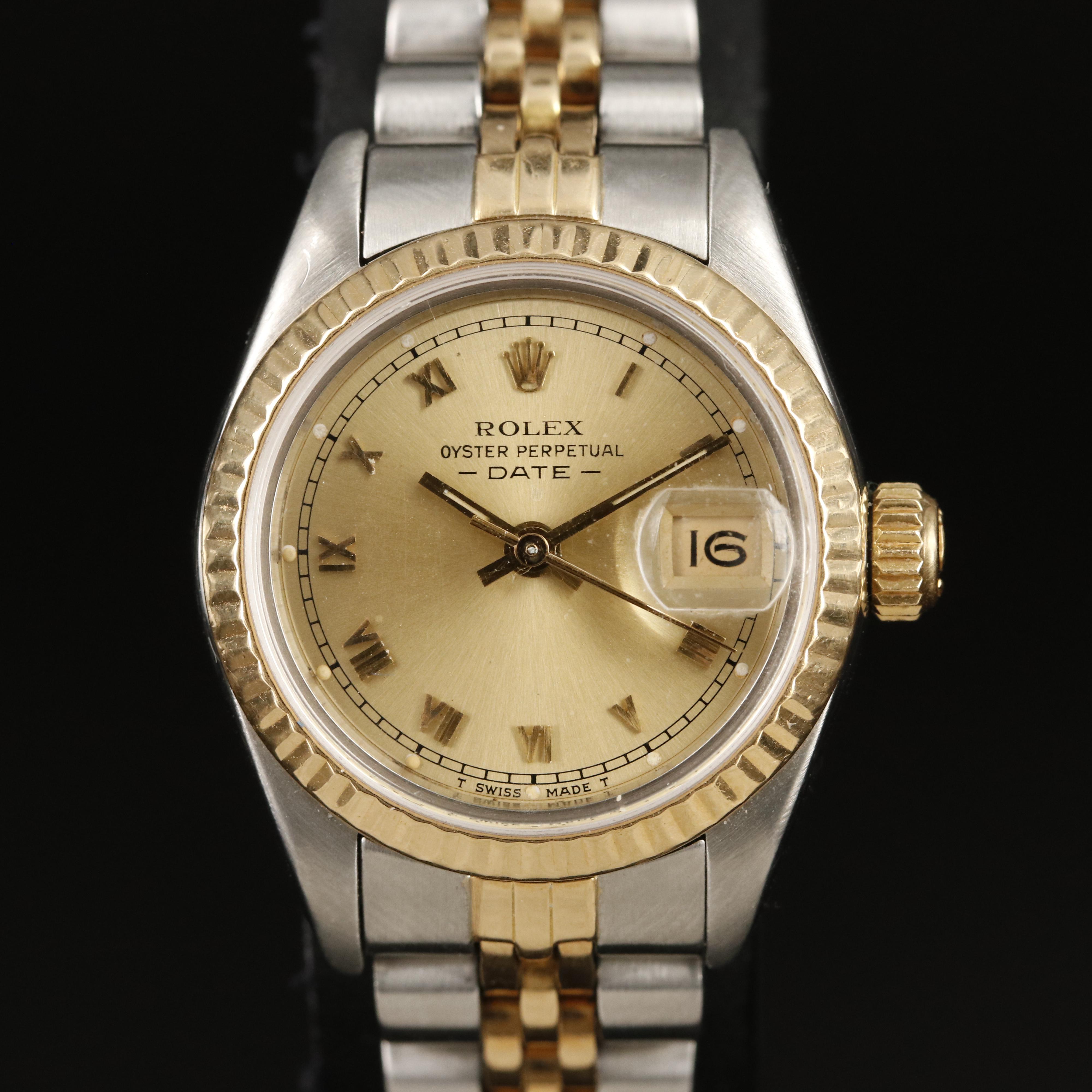 1984 Rolex Datejust Champagne Roman Dial Watch