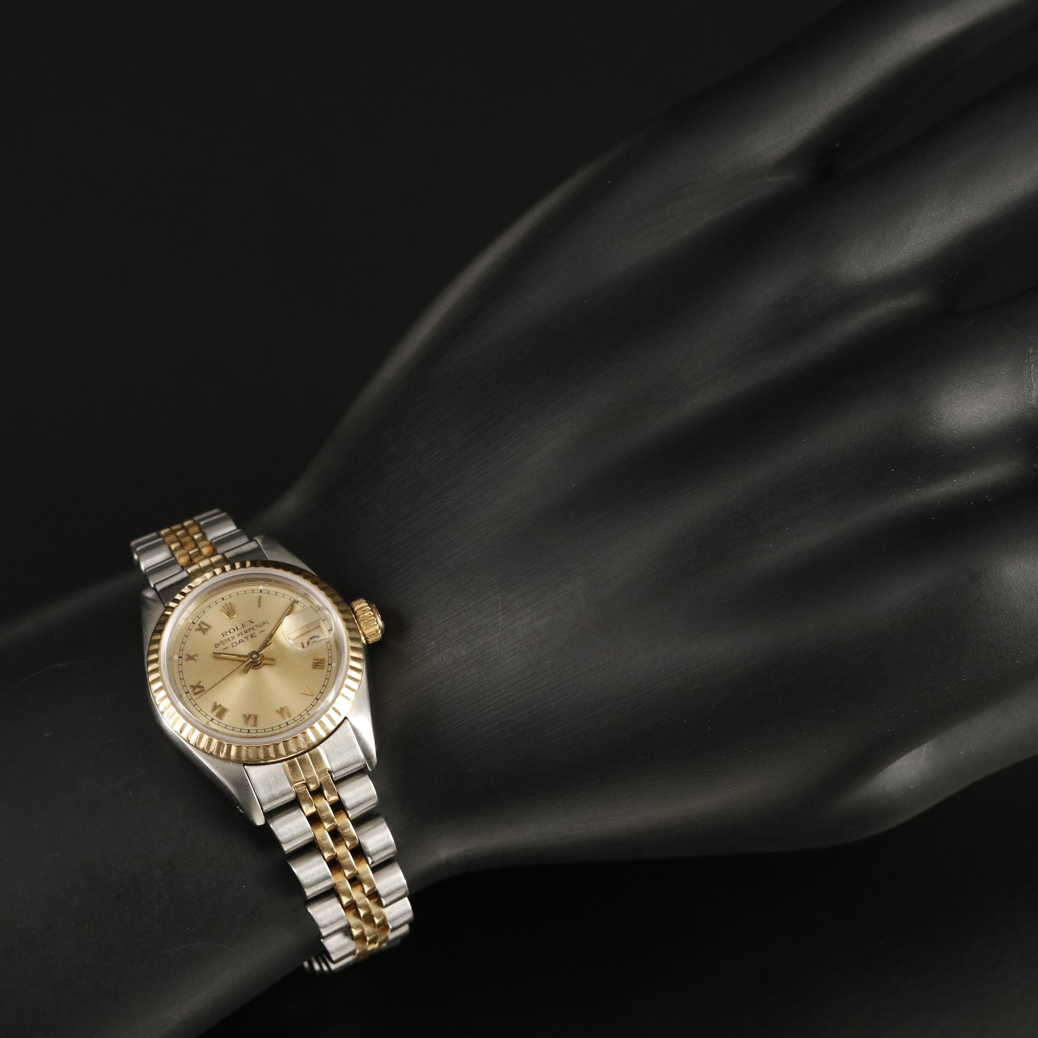1984 Rolex Datejust Champagne Roman Dial Watch
