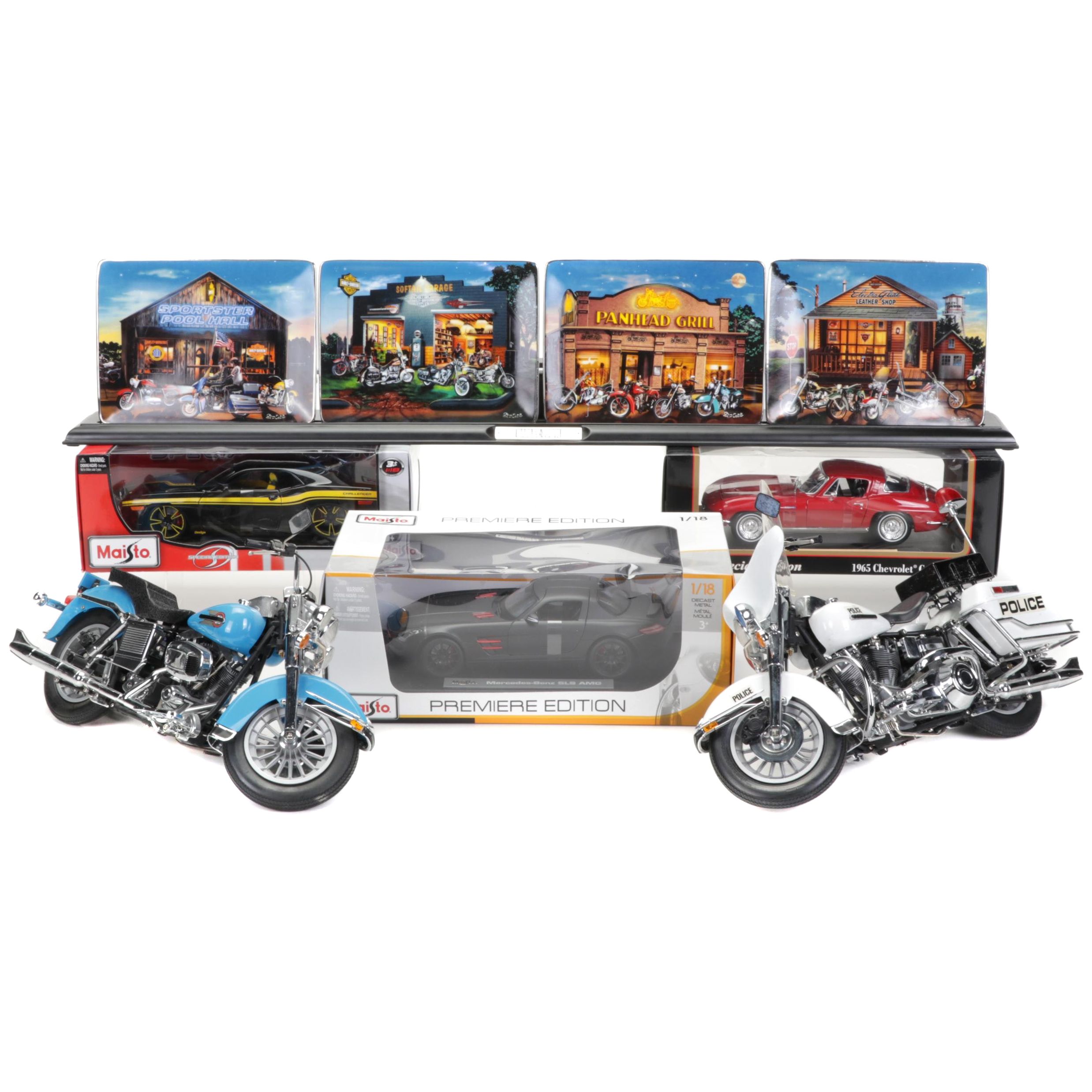 Maisto Premier Edition Mercedes-Benz SLS AMG 1/18 Diecast Car and Others