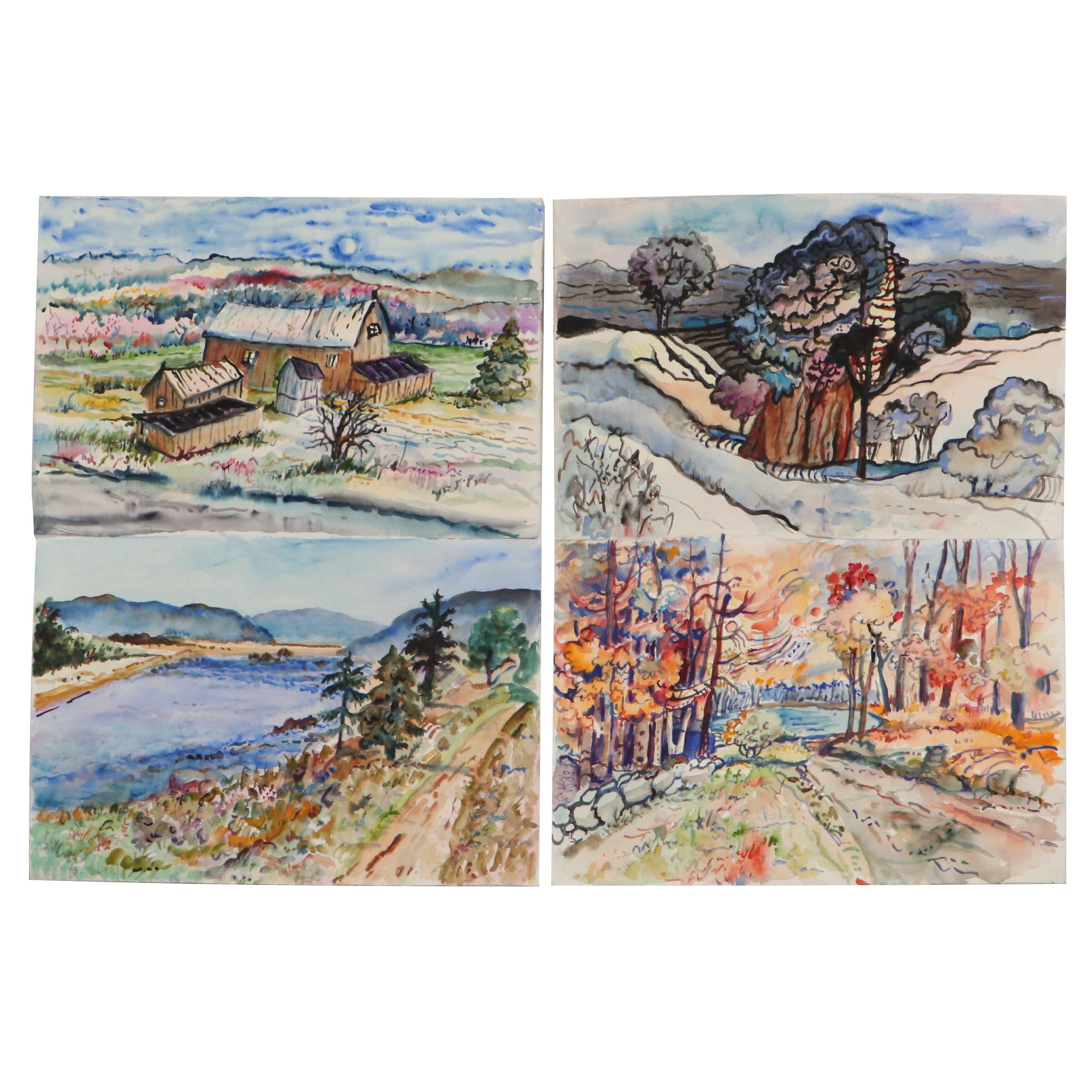 Marion Maas Landscape Watercolor Paintings