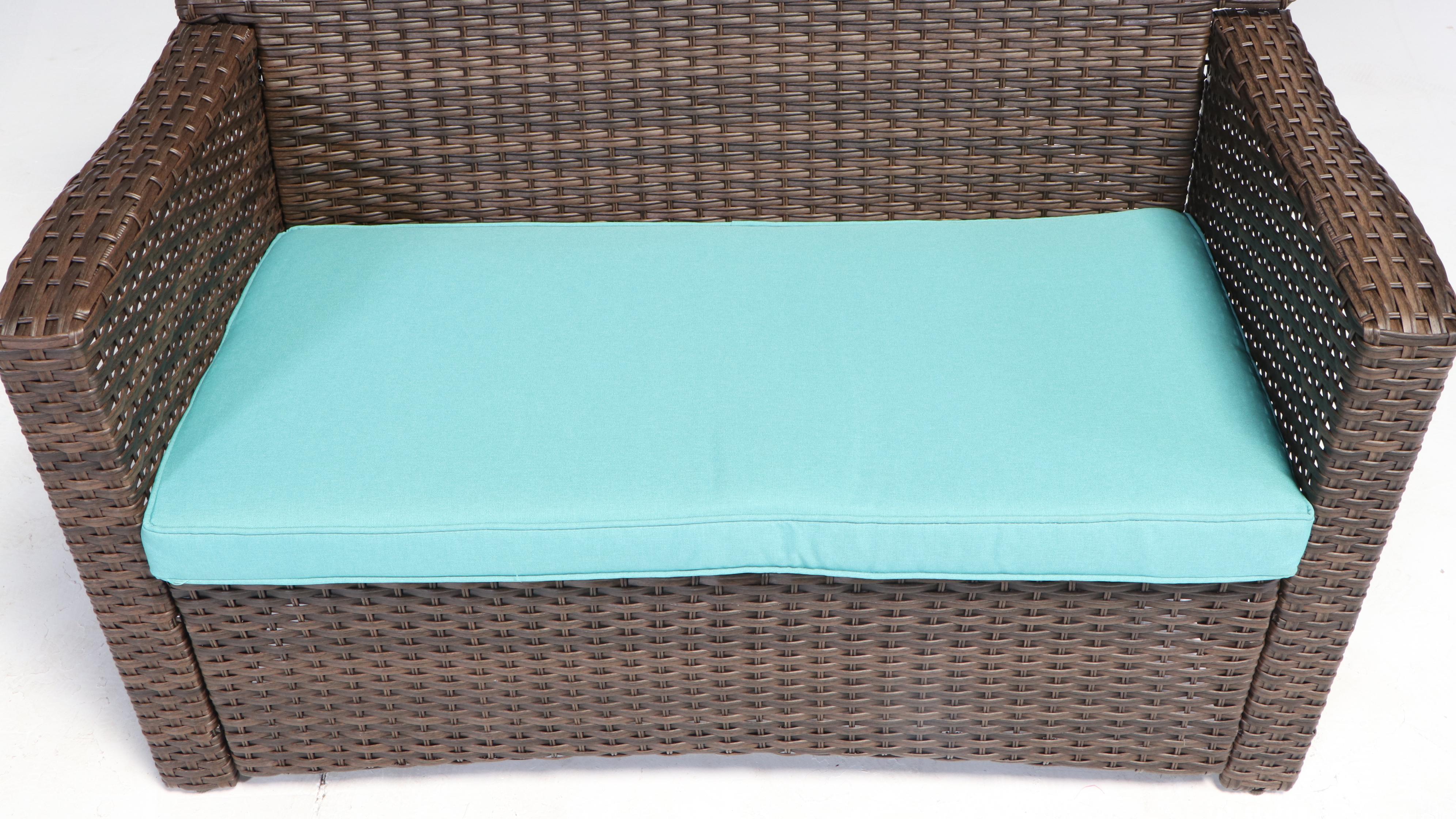 Threshold Halsted 4-Piece Brown Resin Wicker Conversation Set