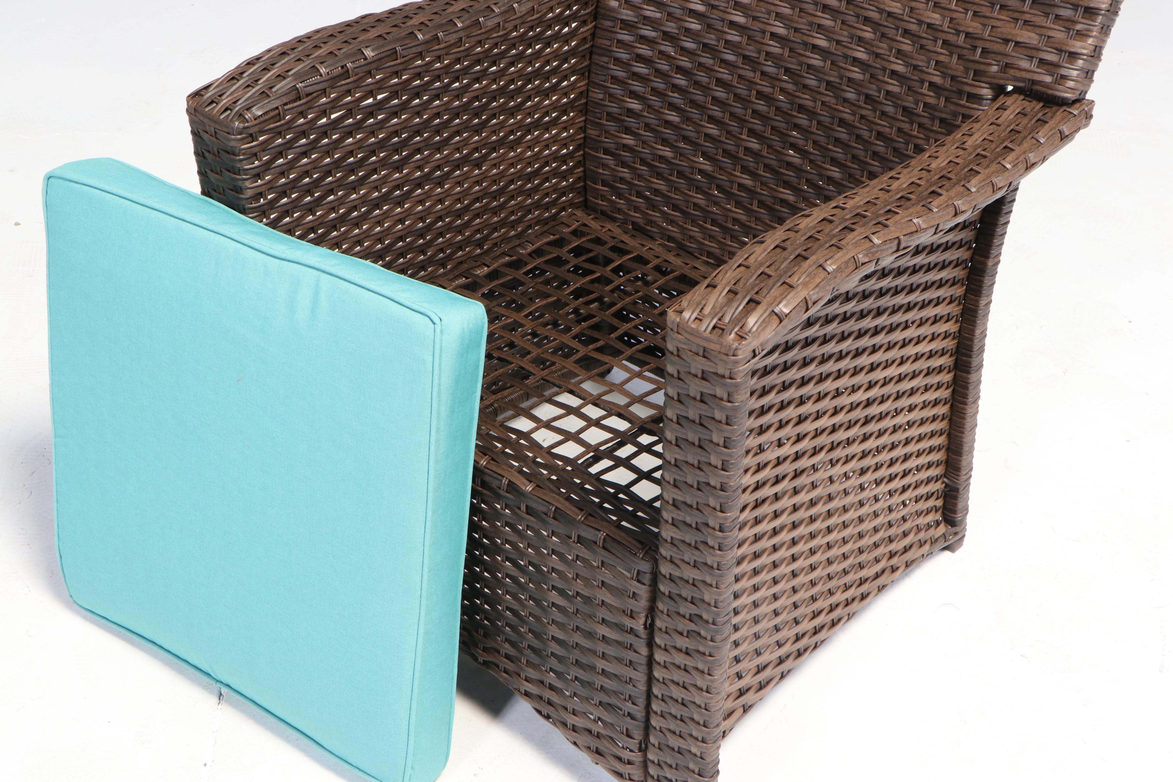 Threshold Halsted 4-Piece Brown Resin Wicker Conversation Set