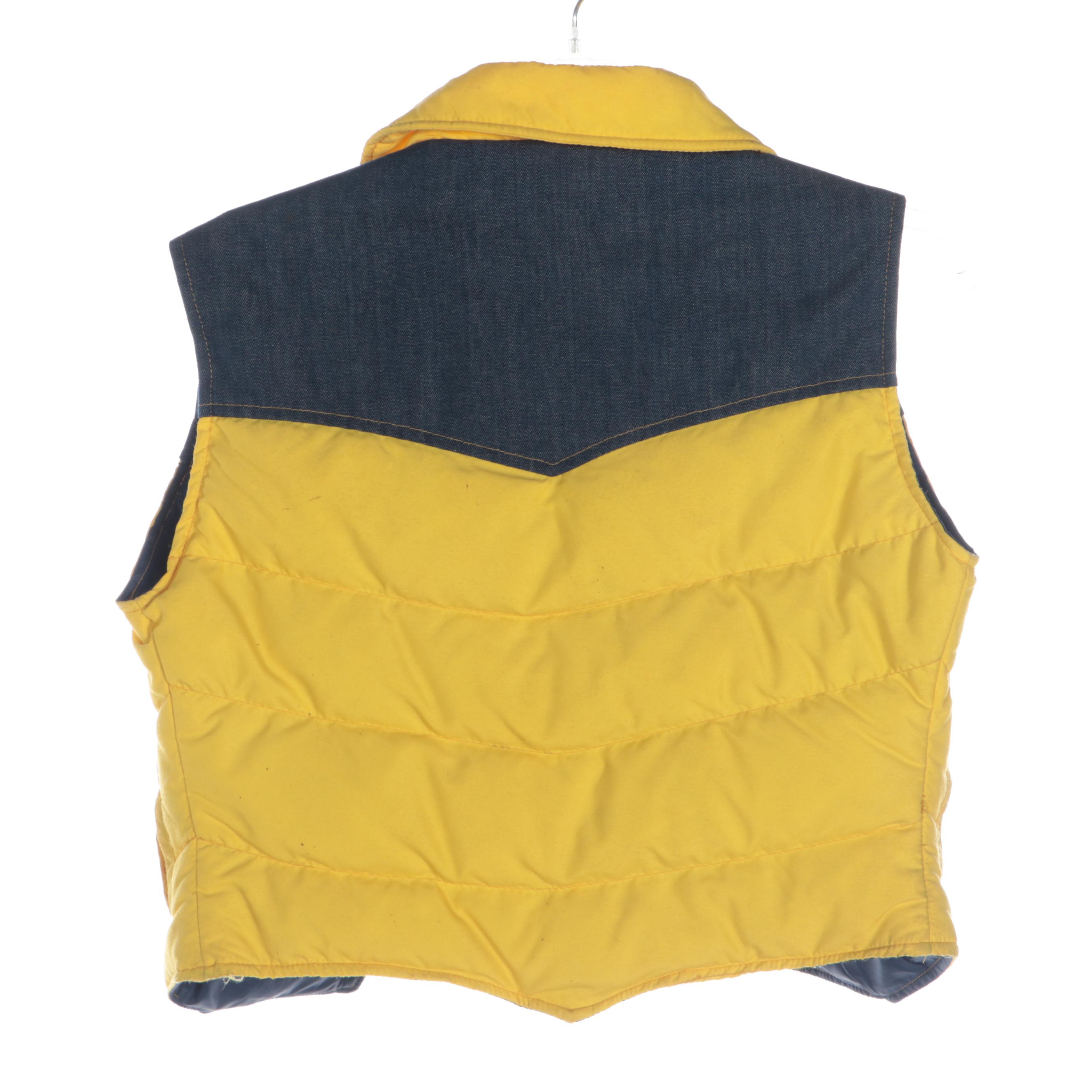 Children's Ski Levi's Down-Filled Vest in Denim and Nylon