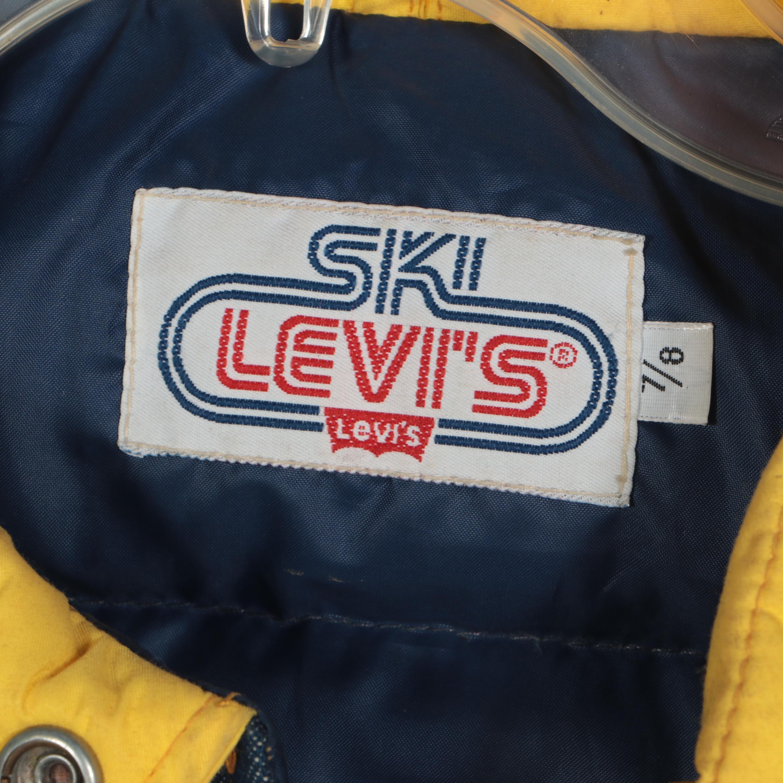 Children's Ski Levi's Down-Filled Vest in Denim and Nylon