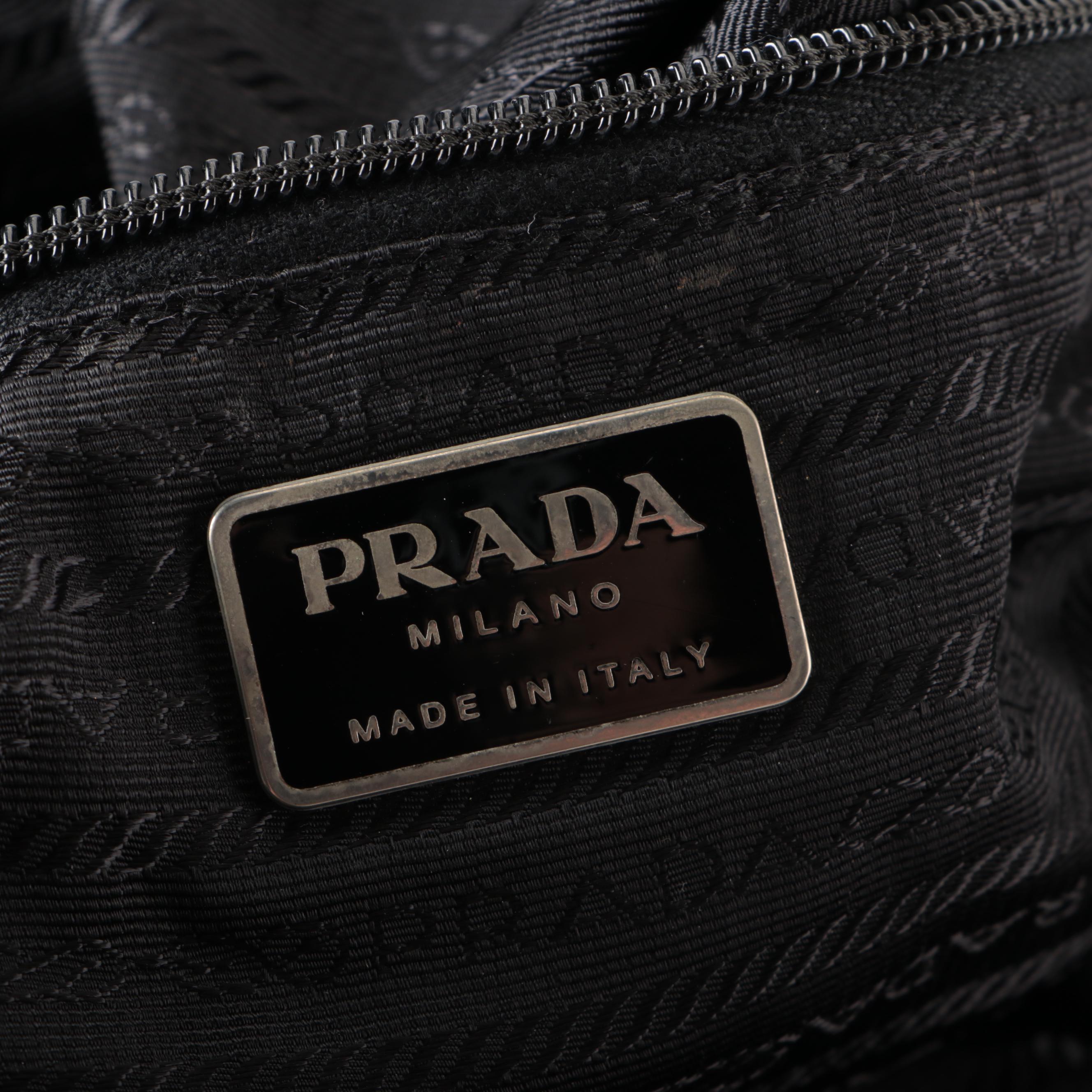 Prada Black Nylon and Patent Leather Backpack