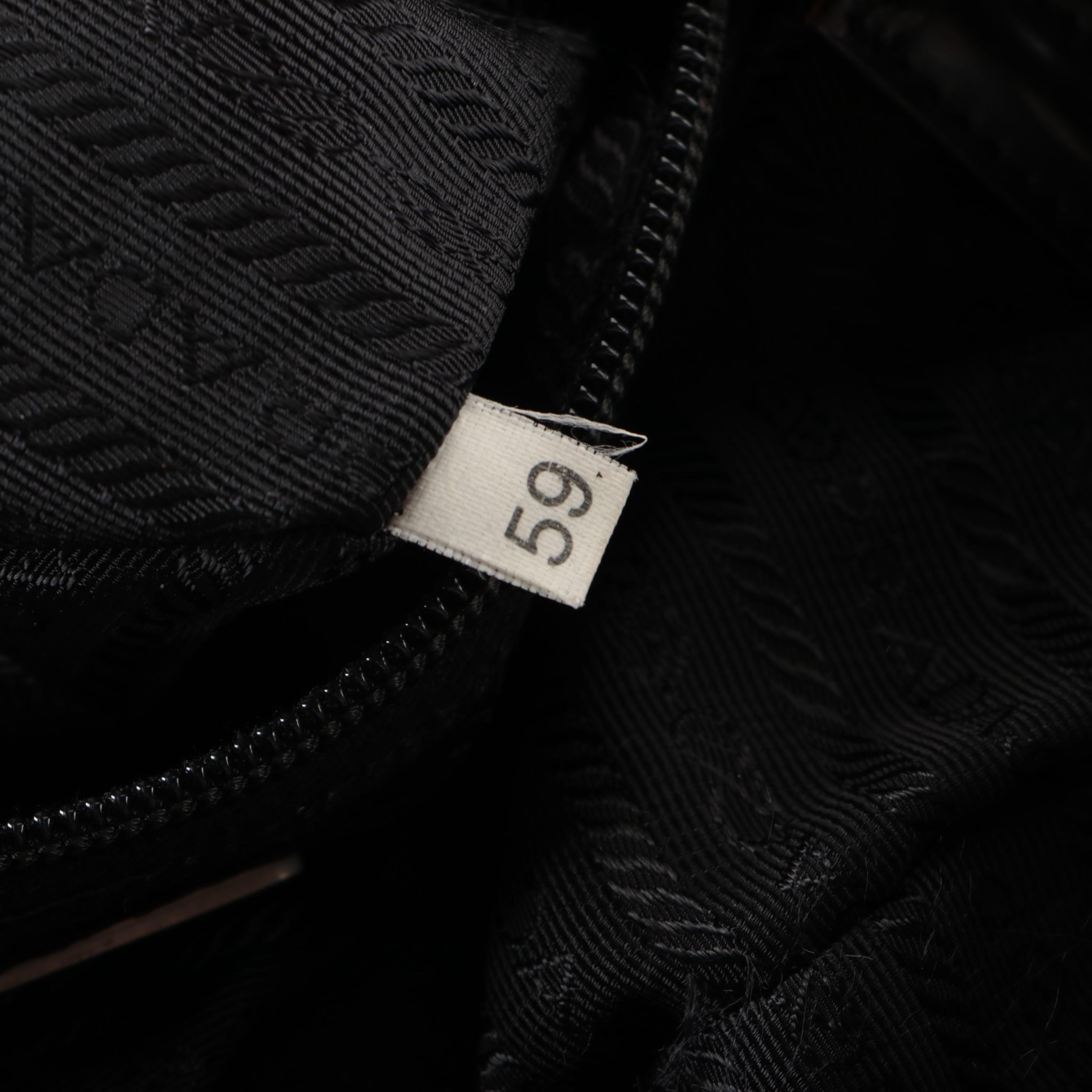 Prada Black Nylon and Patent Leather Backpack