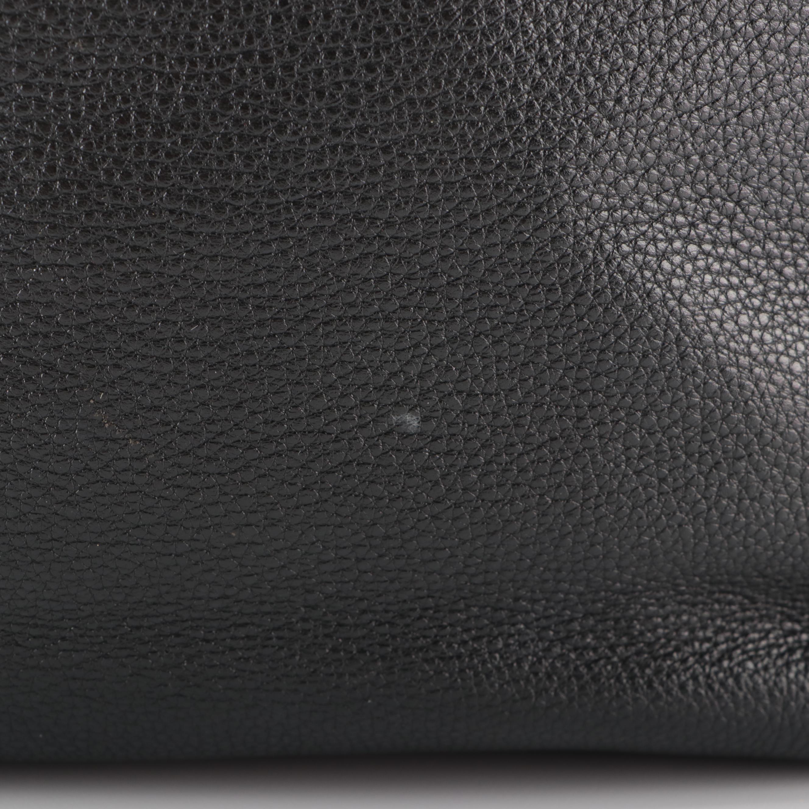 Prada Black Vitello Daino Leather Tote Bag