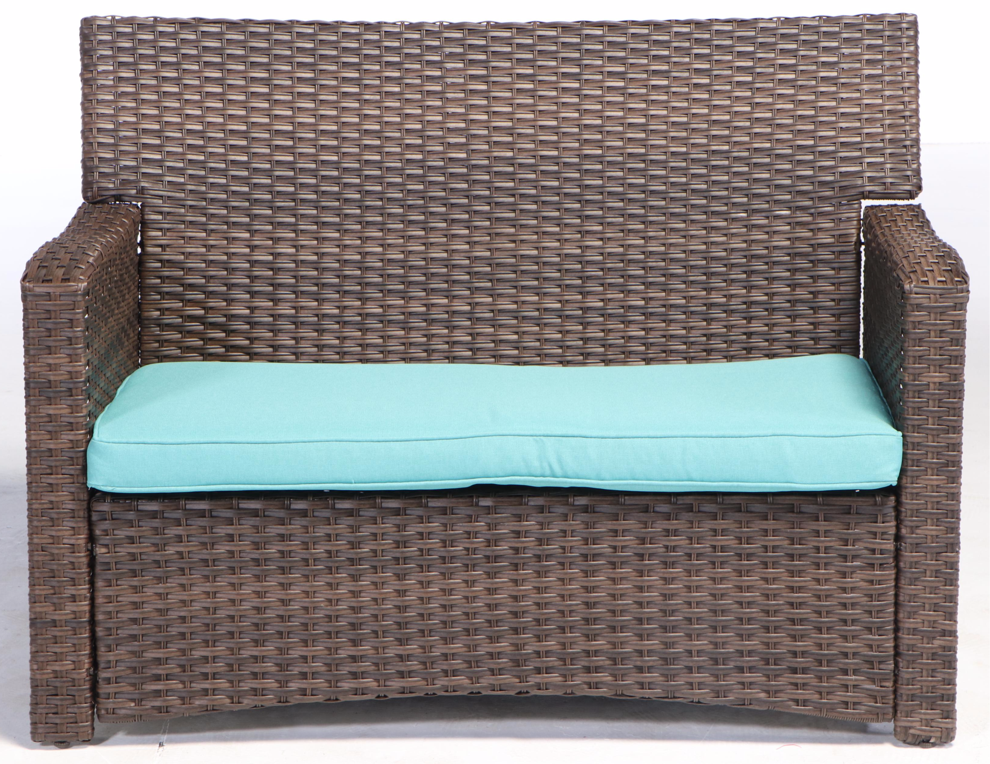 Threshold Halsted 4-Piece Brown Resin Wicker Conversation Set