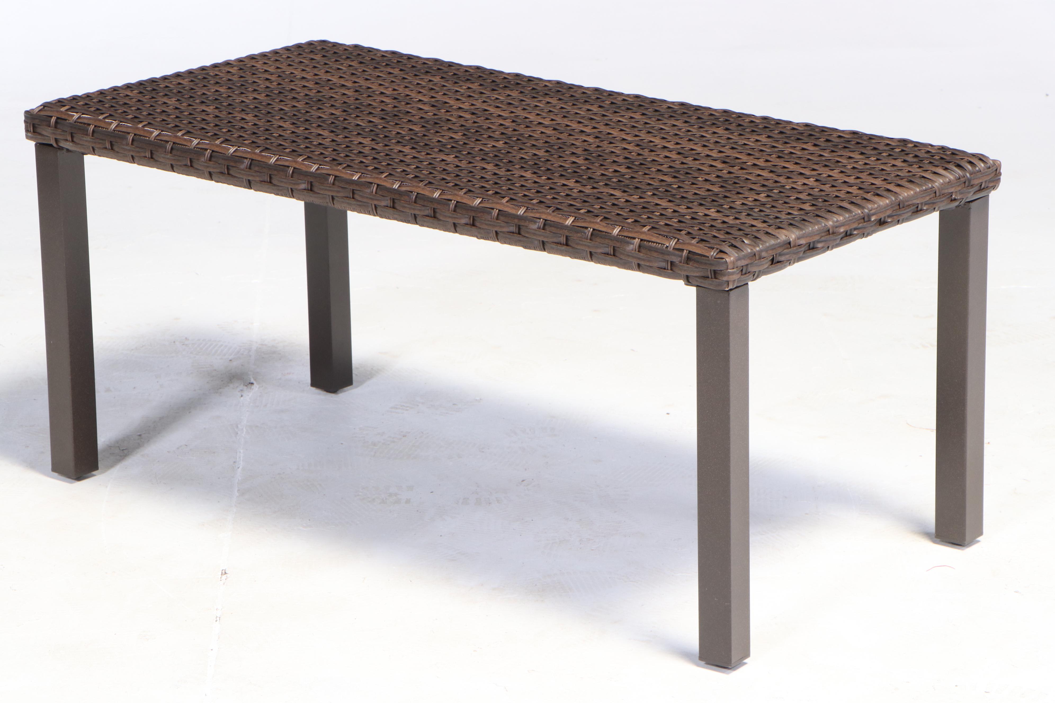 Threshold Halsted 4-Piece Brown Resin Wicker Conversation Set