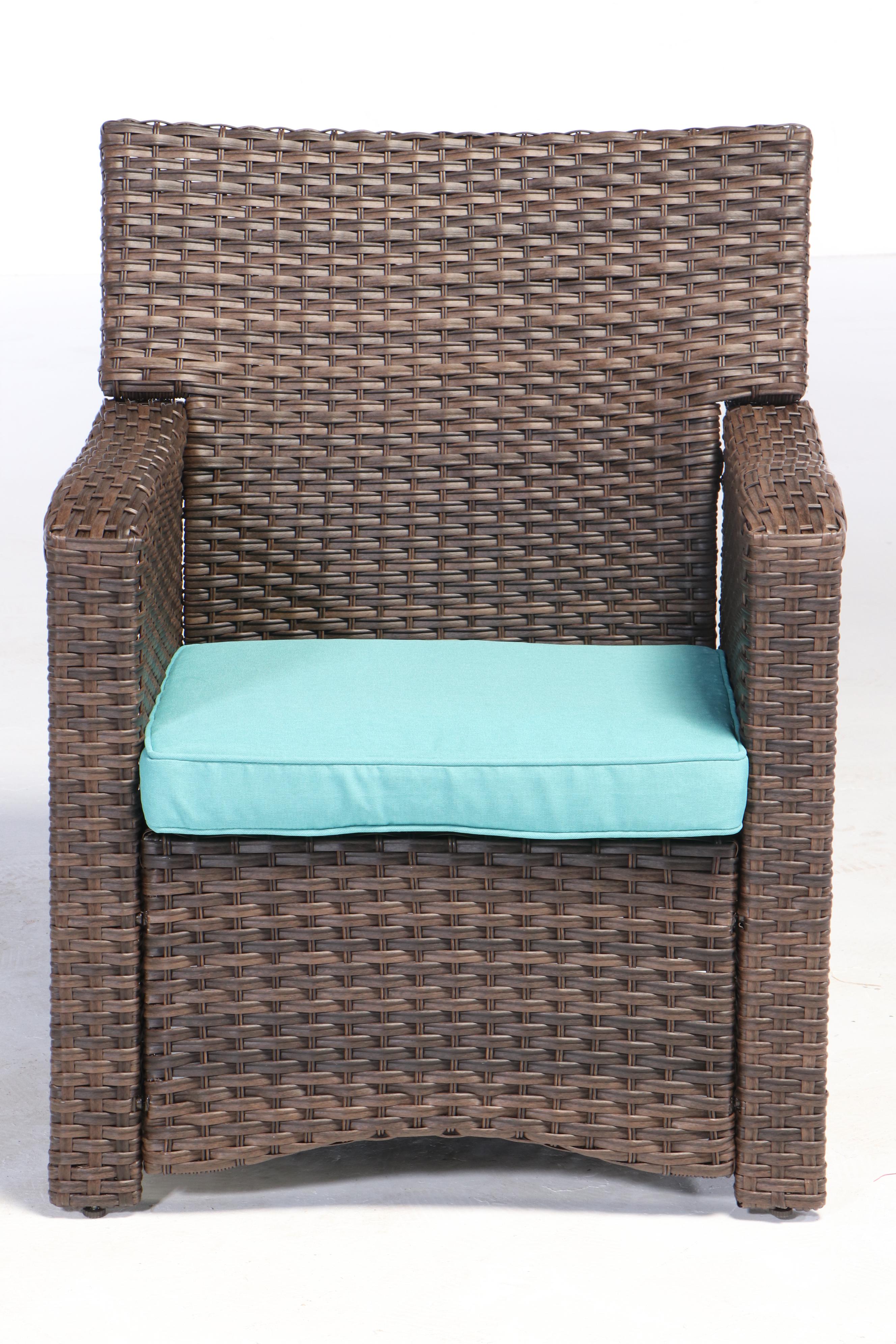 Threshold Halsted 4-Piece Brown Resin Wicker Conversation Set