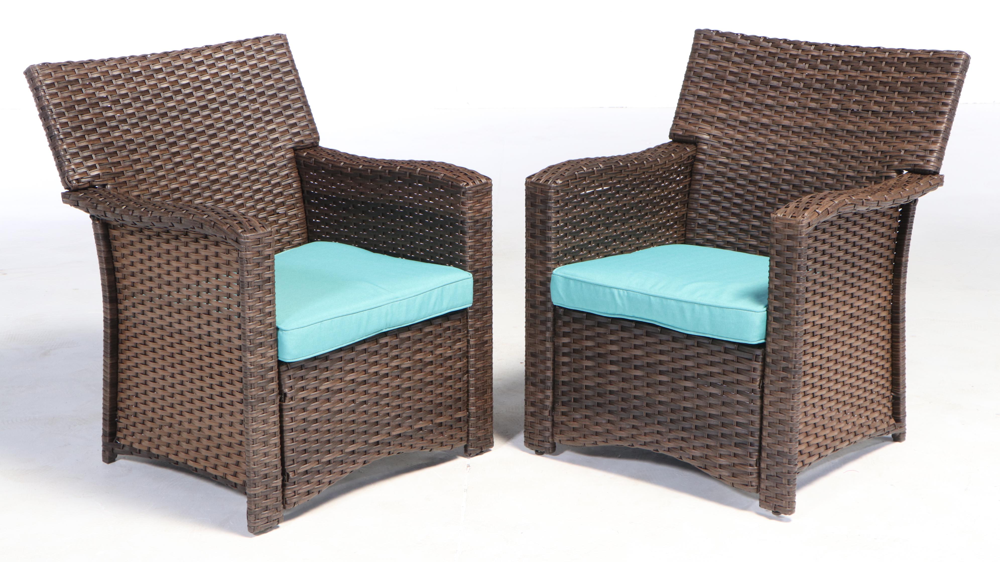 Threshold Halsted 4-Piece Brown Resin Wicker Conversation Set