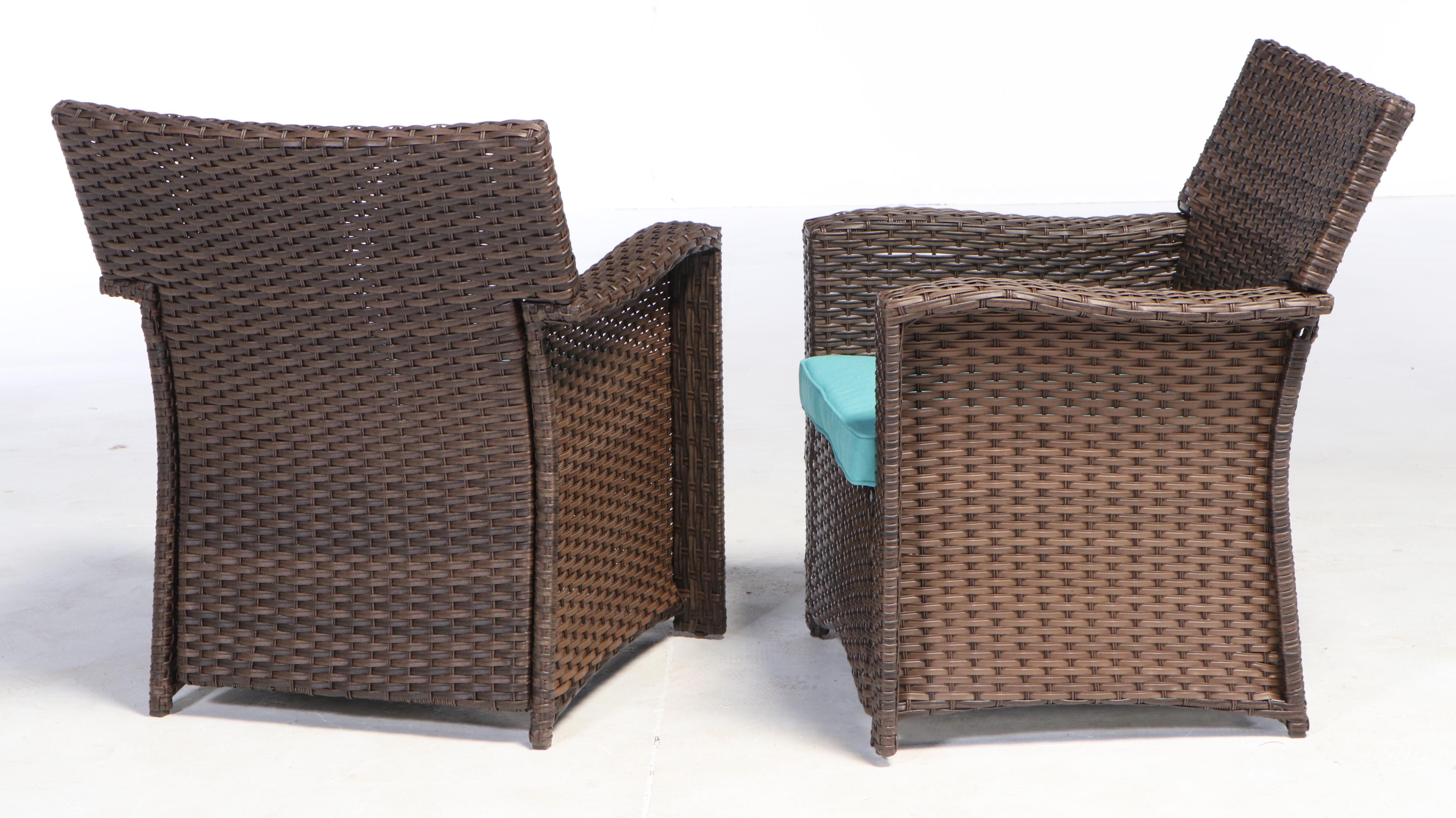 Threshold Halsted 4-Piece Brown Resin Wicker Conversation Set