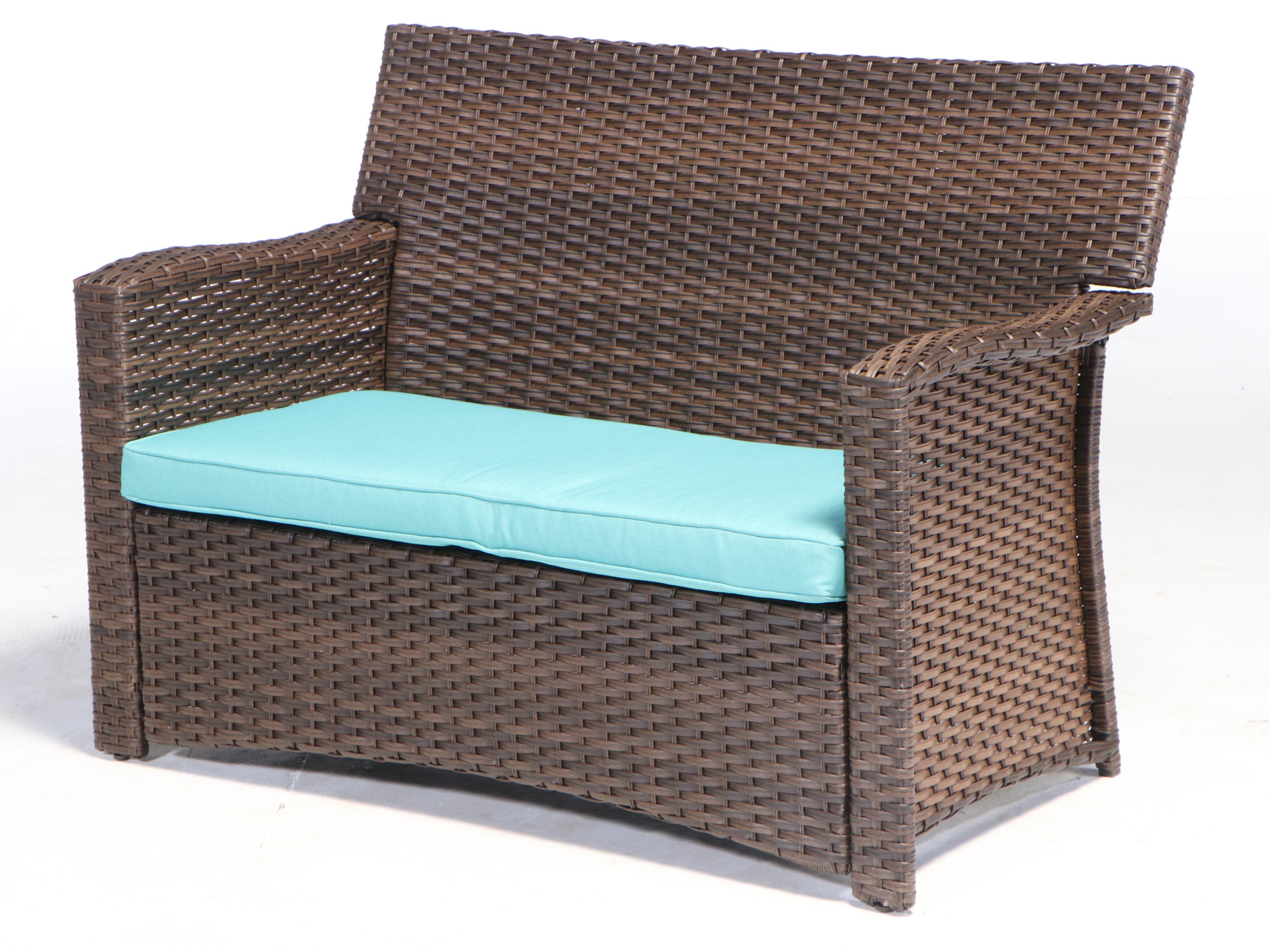 Threshold Halsted 4-Piece Brown Resin Wicker Conversation Set