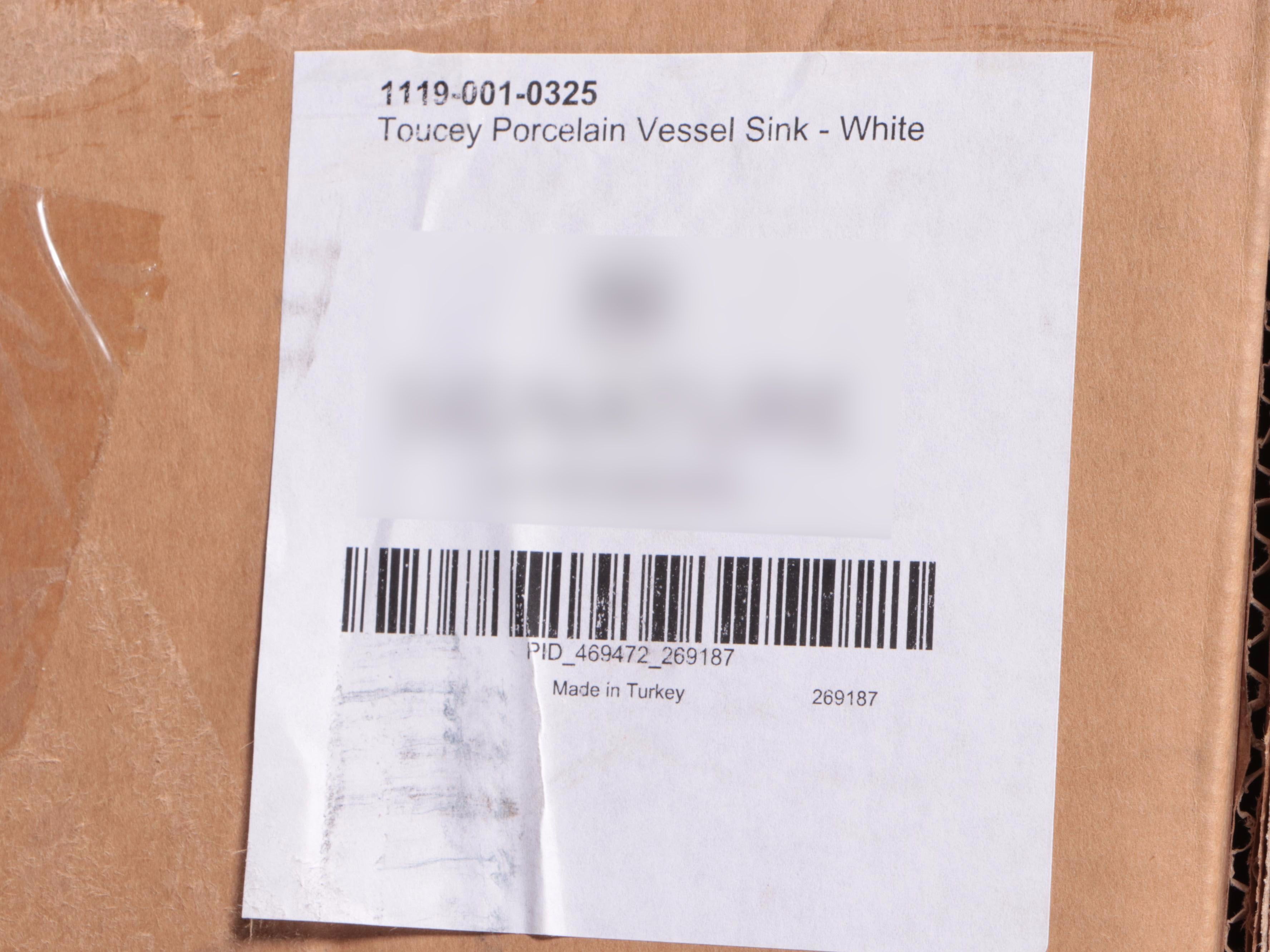 White Round Porcelain Vessel Sink