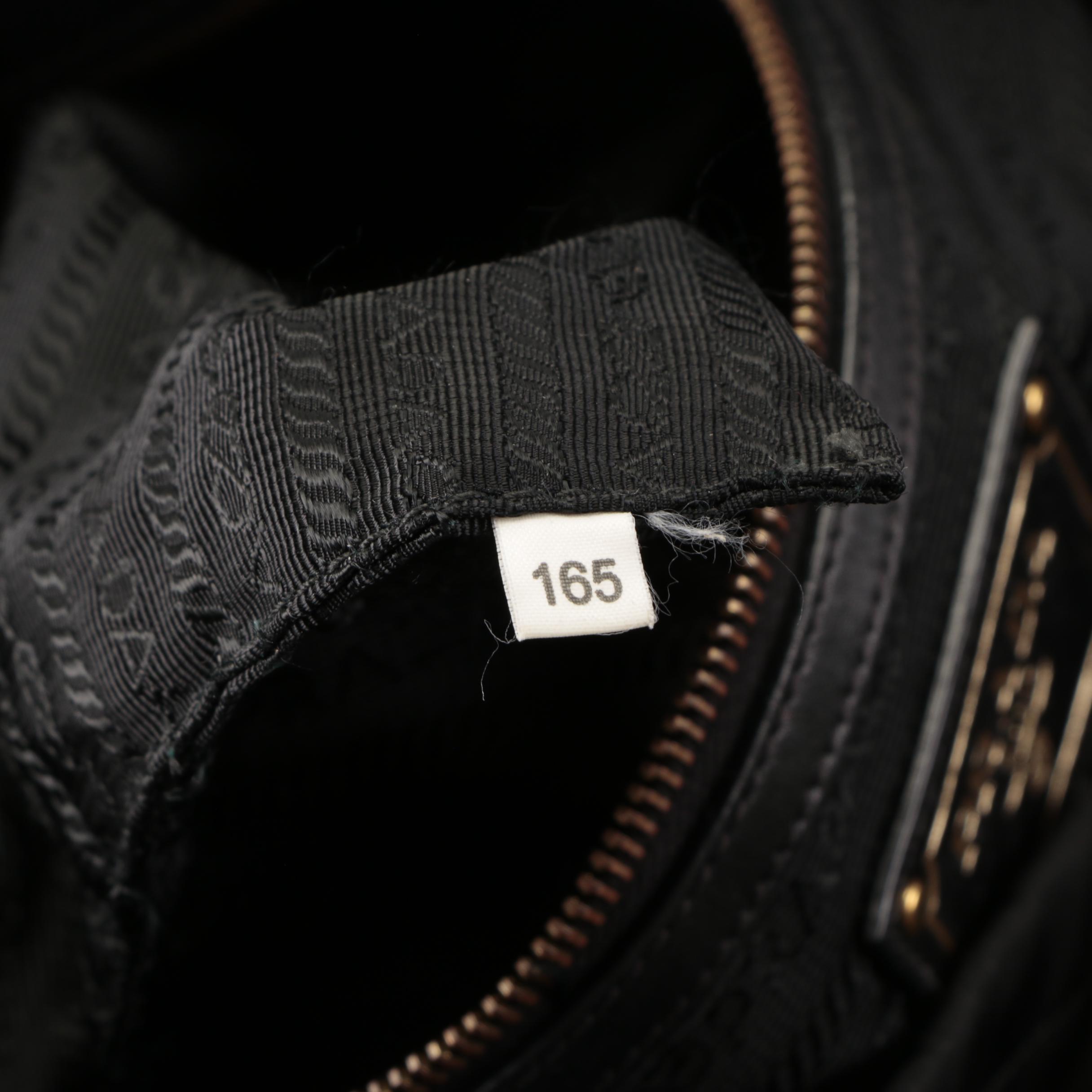 Prada Two-Way Tote Bag Tote in Black Tessuto Nylon and Leather Trim