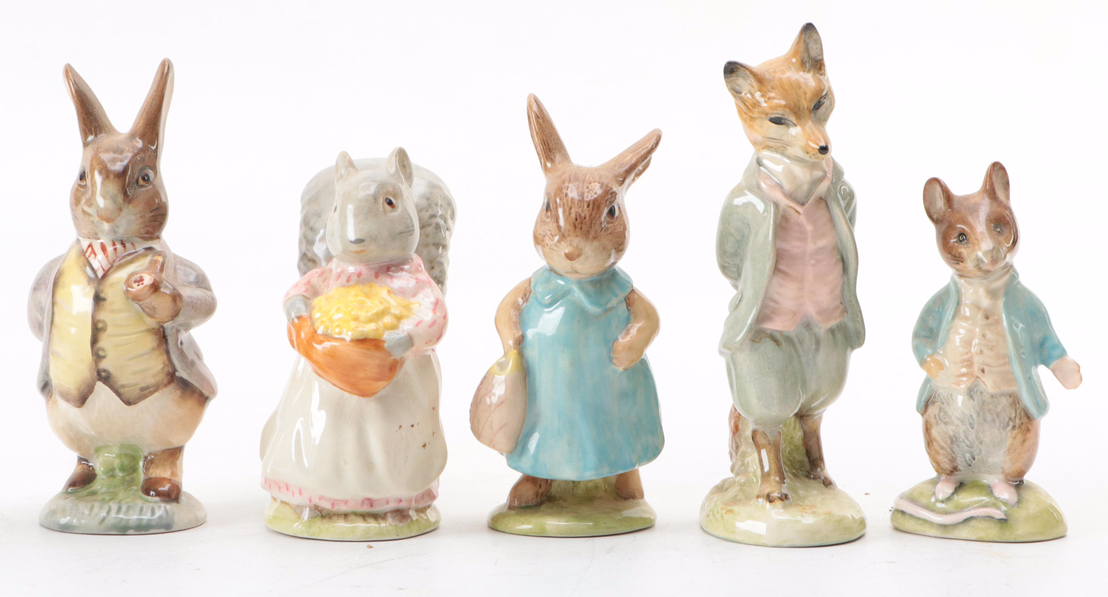 "Jemima Puddleduck" and Other Beatrix Potter Porcelain Figurines