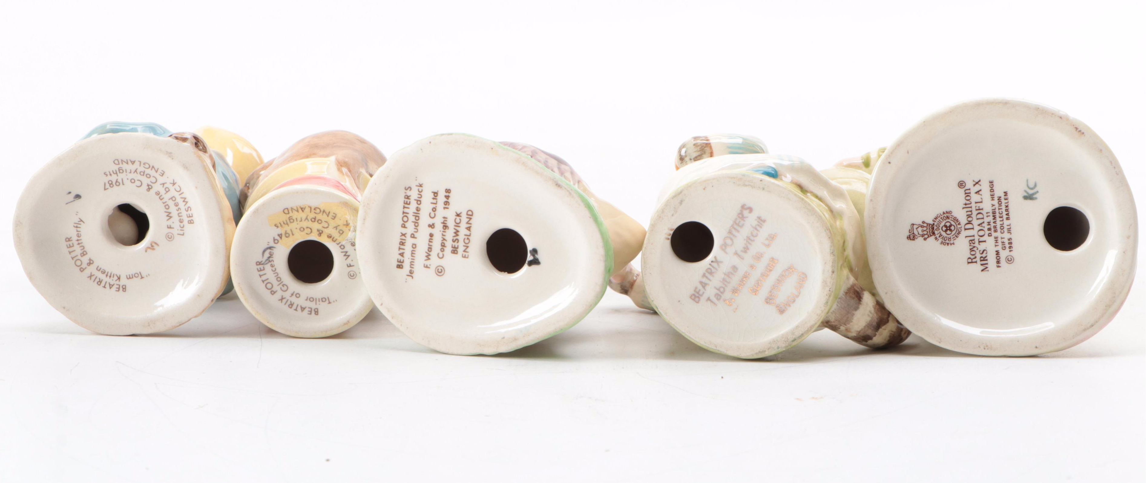 "Jemima Puddleduck" and Other Beatrix Potter Porcelain Figurines