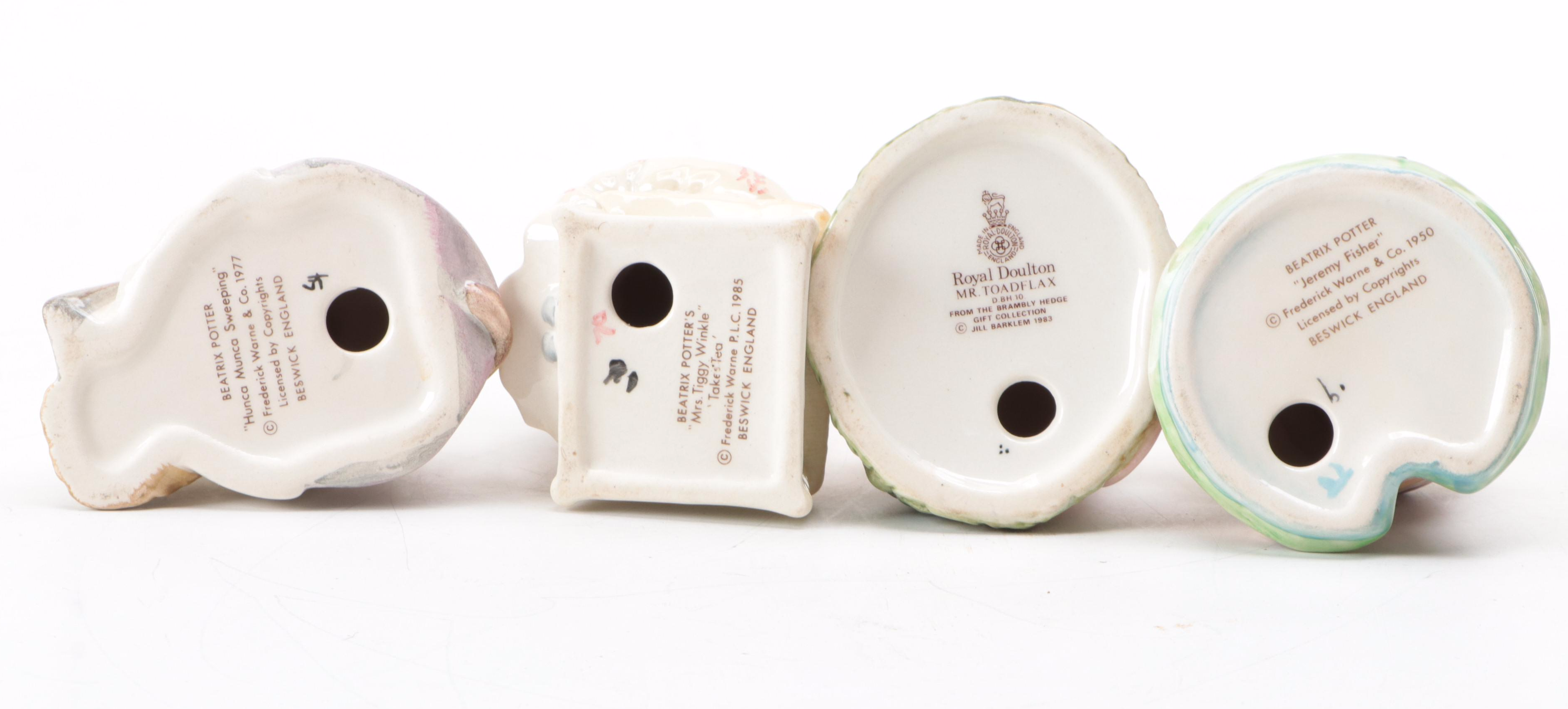 "Jemima Puddleduck" and Other Beatrix Potter Porcelain Figurines