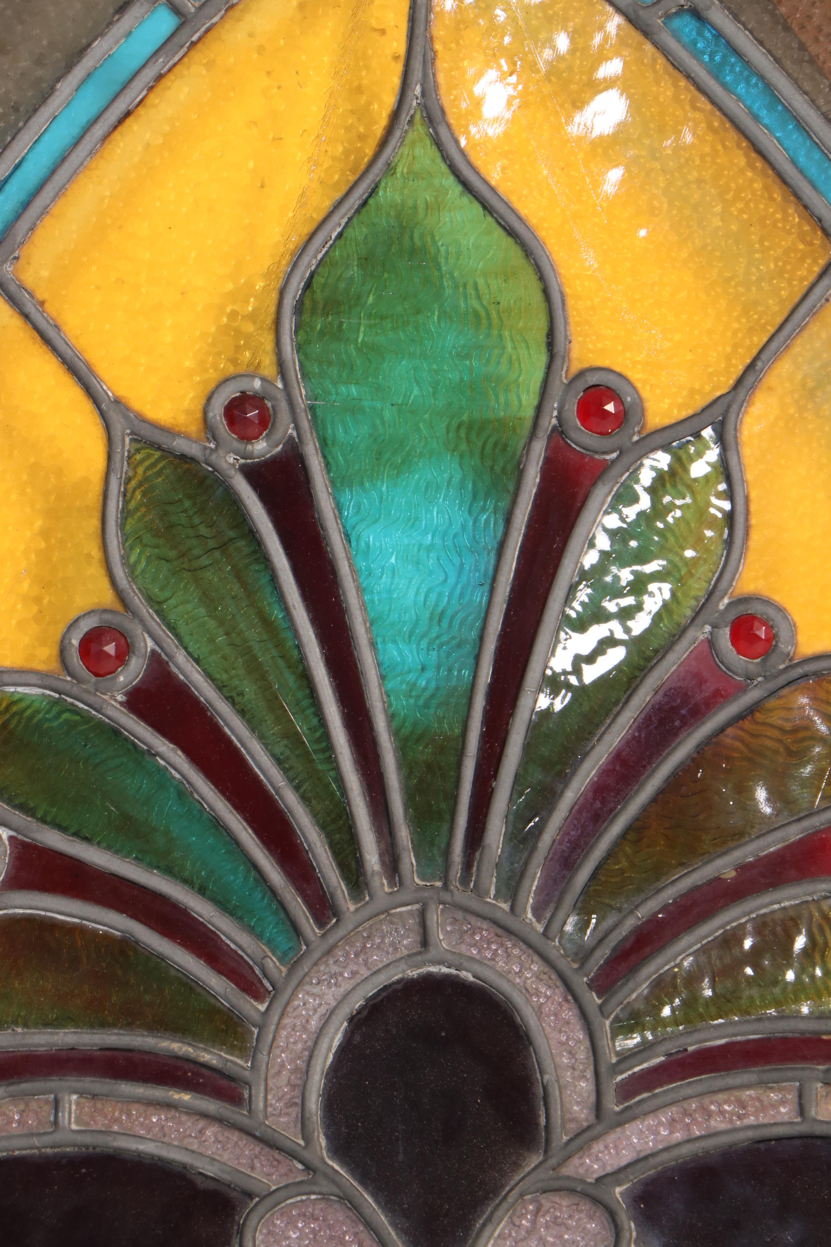 Gothic Arched Stained Glass Window, Late 19th/Early 20th Century