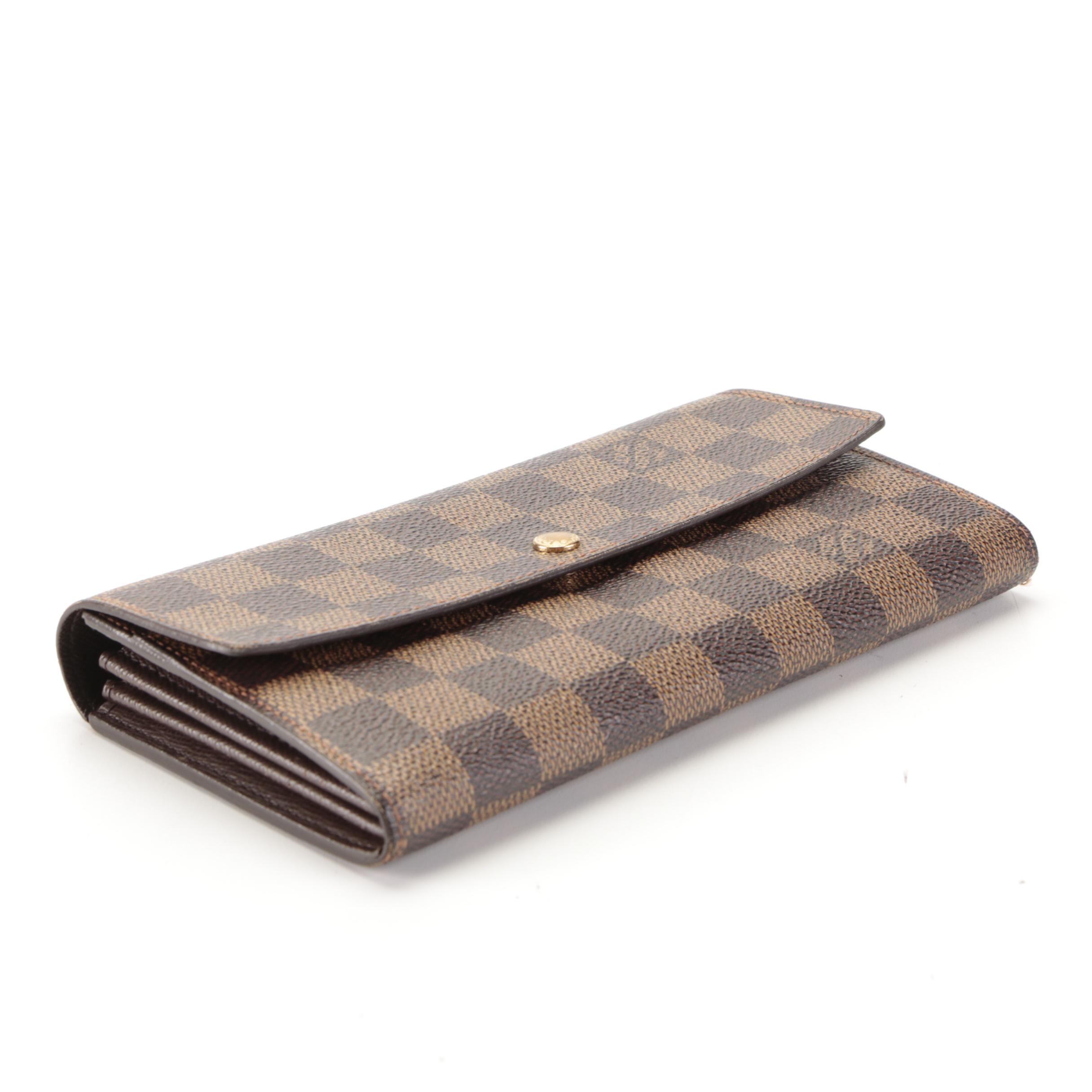 Louis Vuitton Sarah Wallet in Damier Ebene Canvas