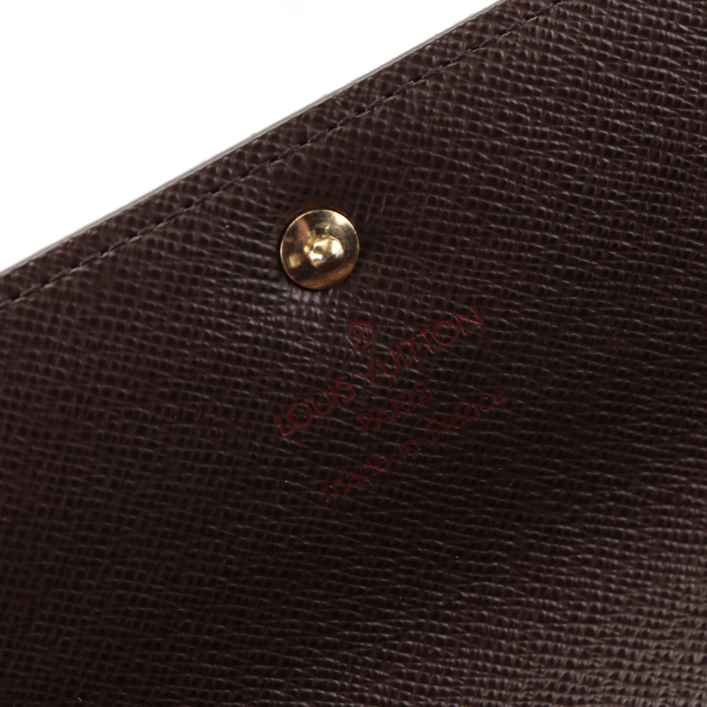 Louis Vuitton Sarah Wallet in Damier Ebene Canvas