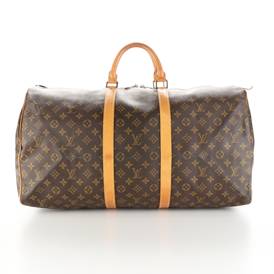 Louis Vuitton Keepall 55 in Monogram Canvas and Vachetta Leather