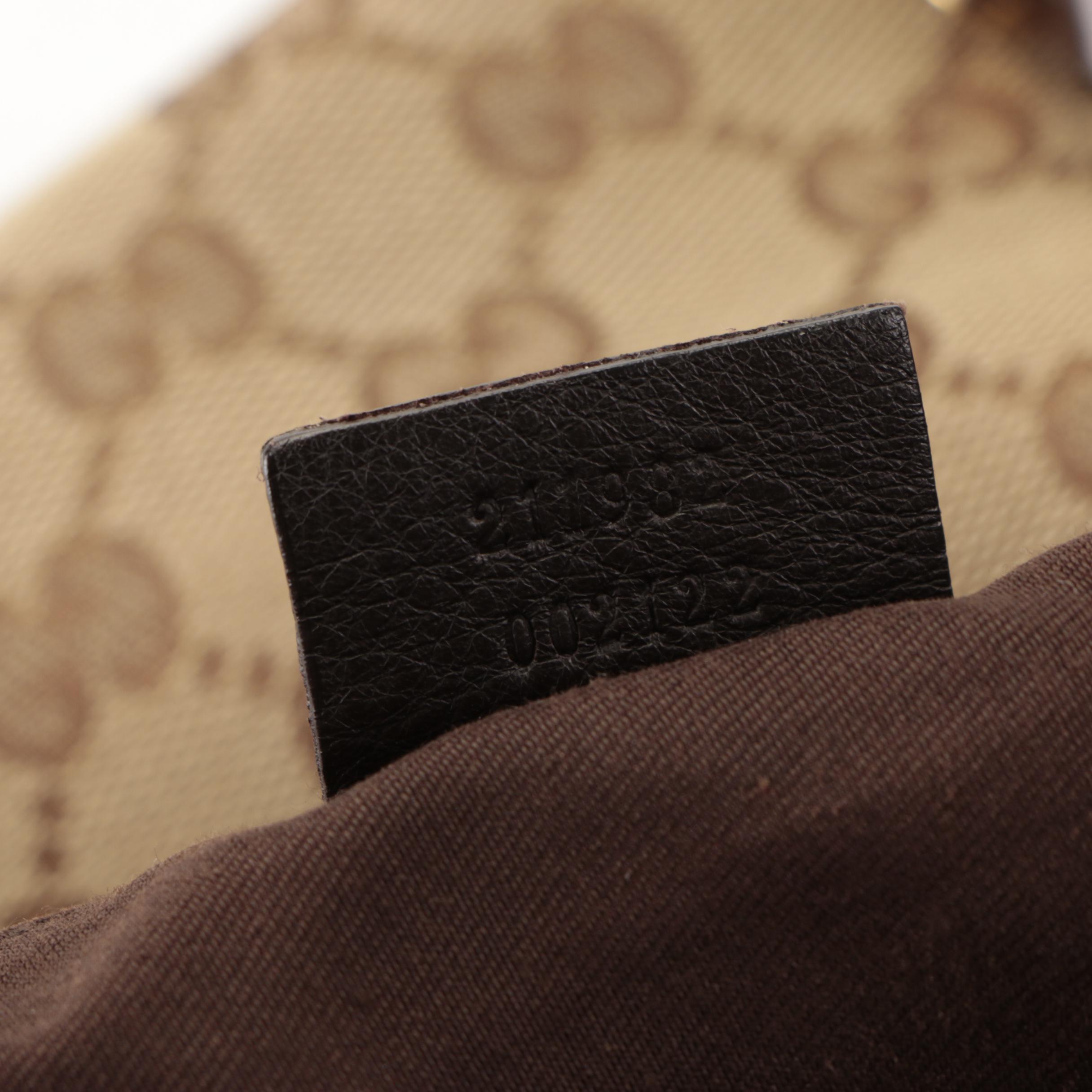 Gucci Abbey D-Ring Bucket Tote in GG Canvas and Leather Trim