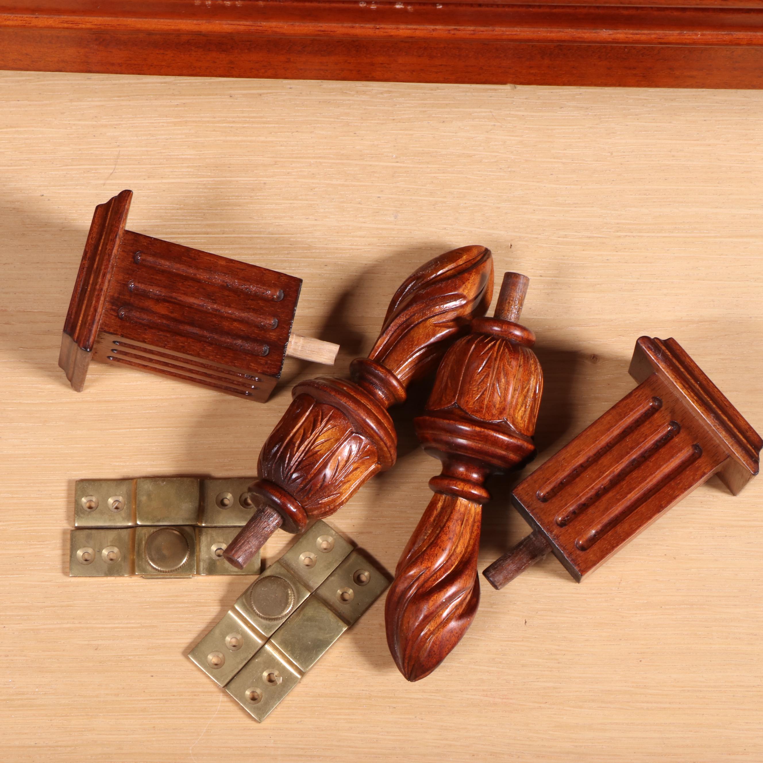 Chippendale Style Mahogany Secretary Desk After Goddard & Townsend