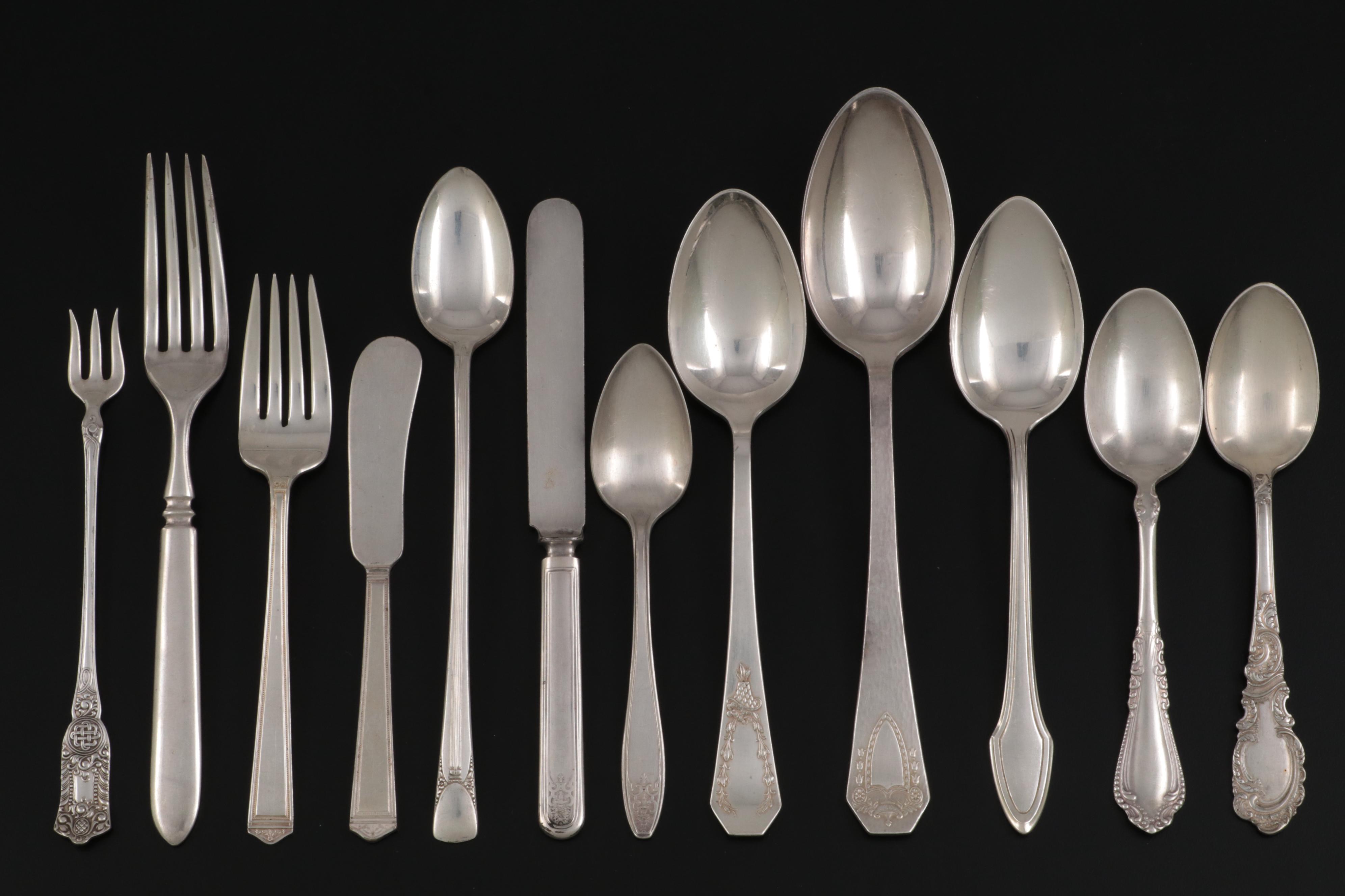 1847 Rogers Bros. and Others Silver Plate Flatware and Table Accessories