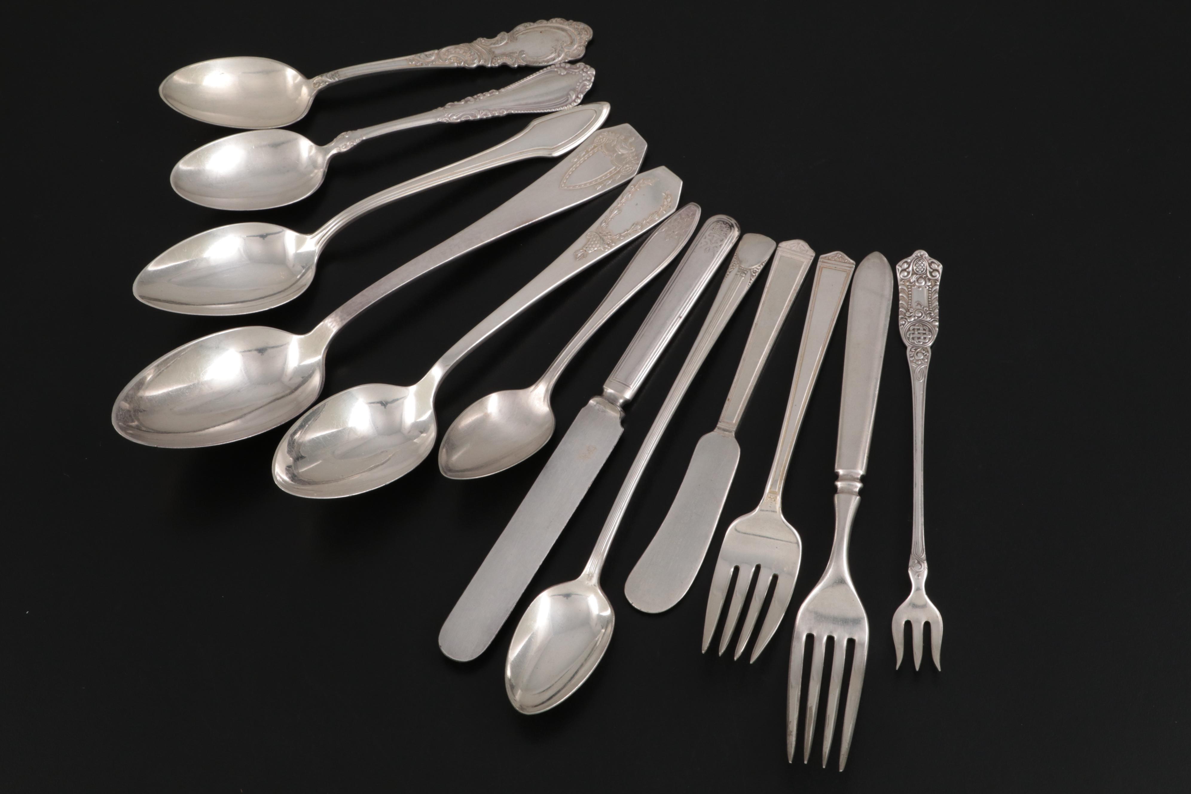 1847 Rogers Bros. and Others Silver Plate Flatware and Table Accessories