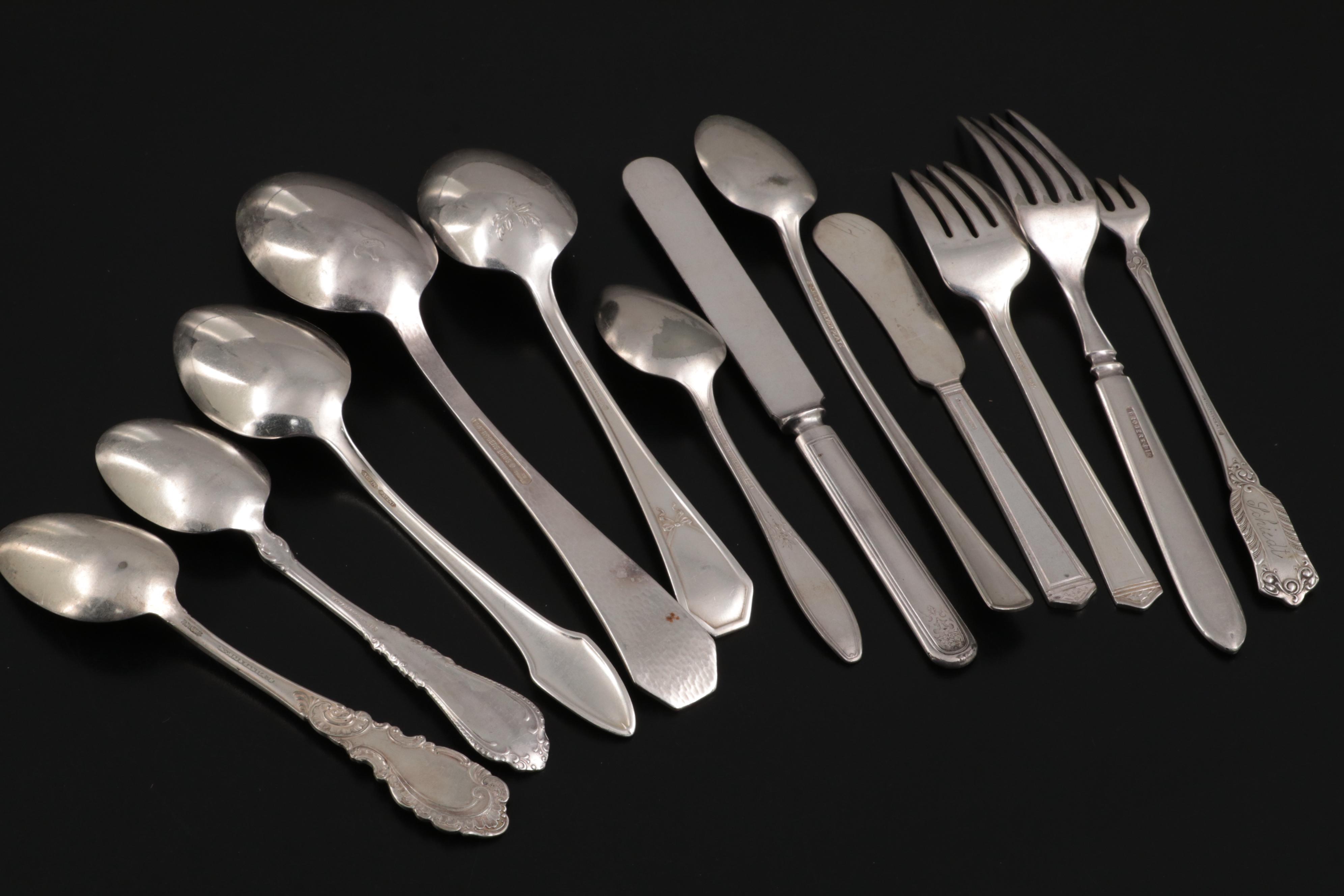 1847 Rogers Bros. and Others Silver Plate Flatware and Table Accessories