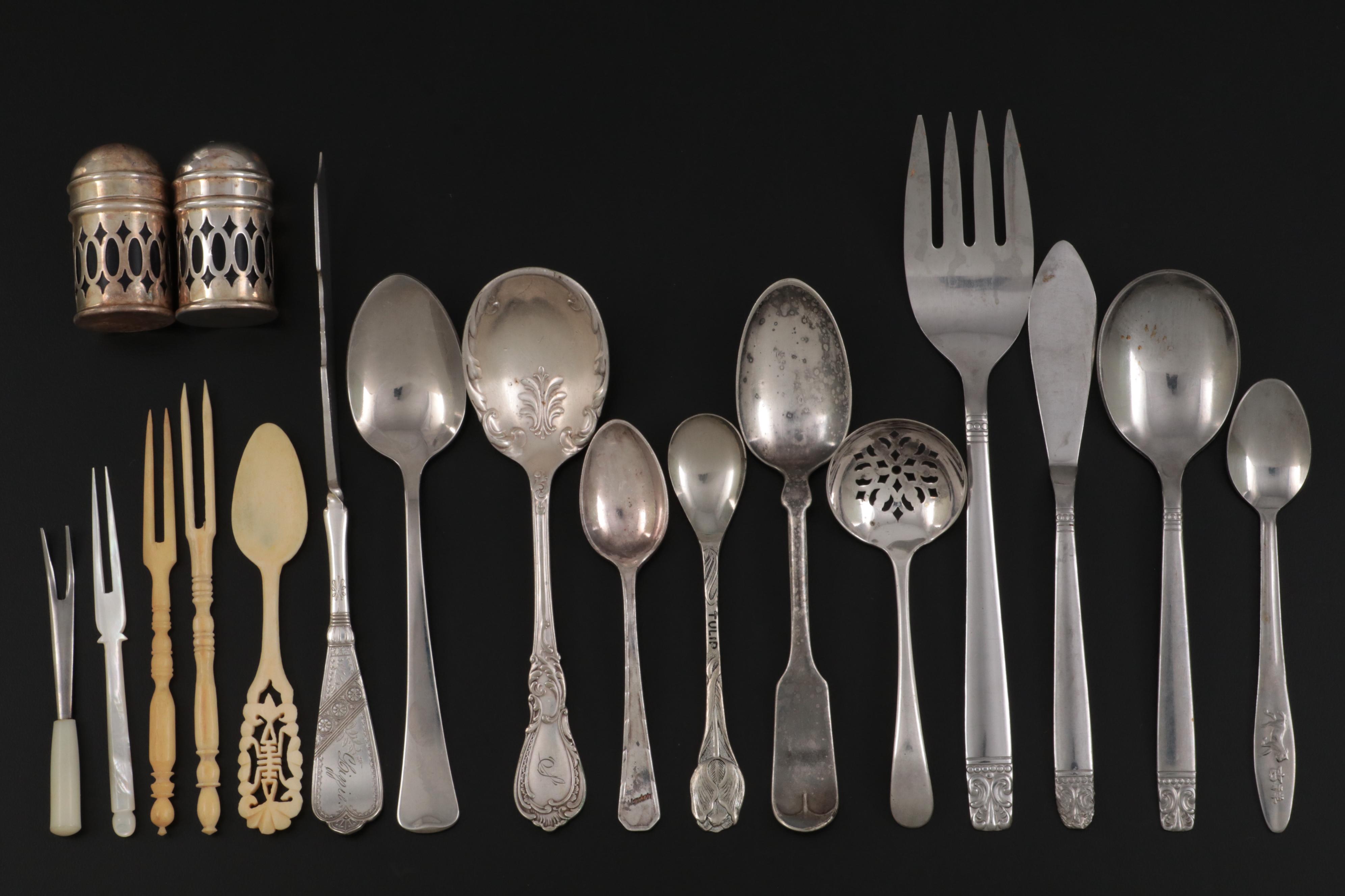 1847 Rogers Bros. and Others Silver Plate Flatware and Table Accessories