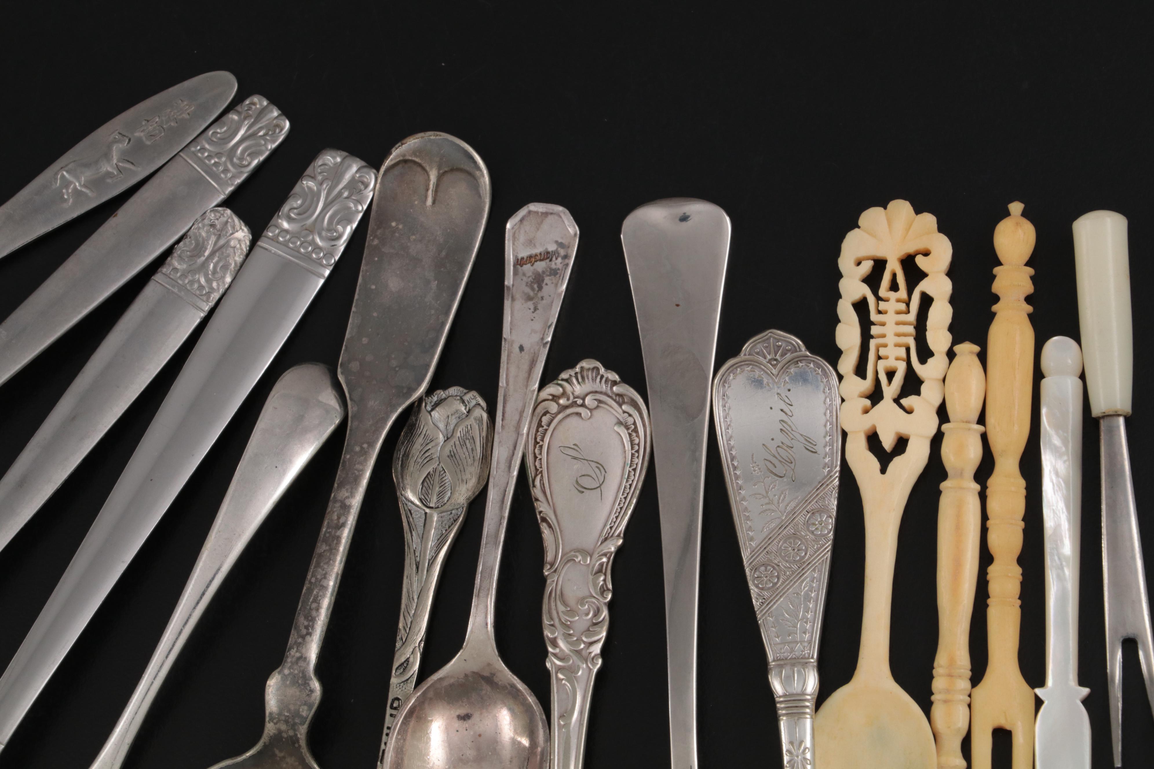 1847 Rogers Bros. and Others Silver Plate Flatware and Table Accessories