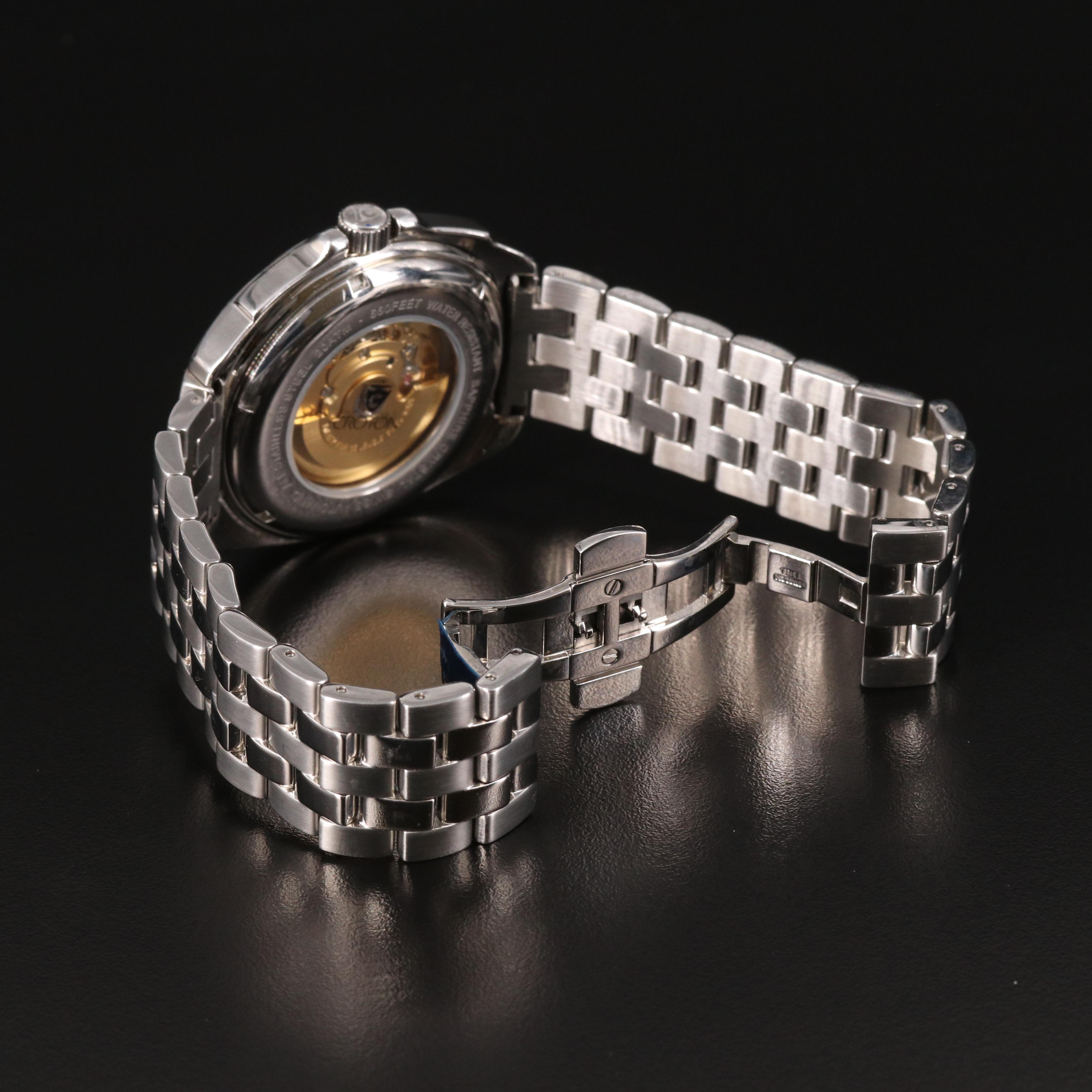 Croton Automatic Day/Date Stainless Steel Watch