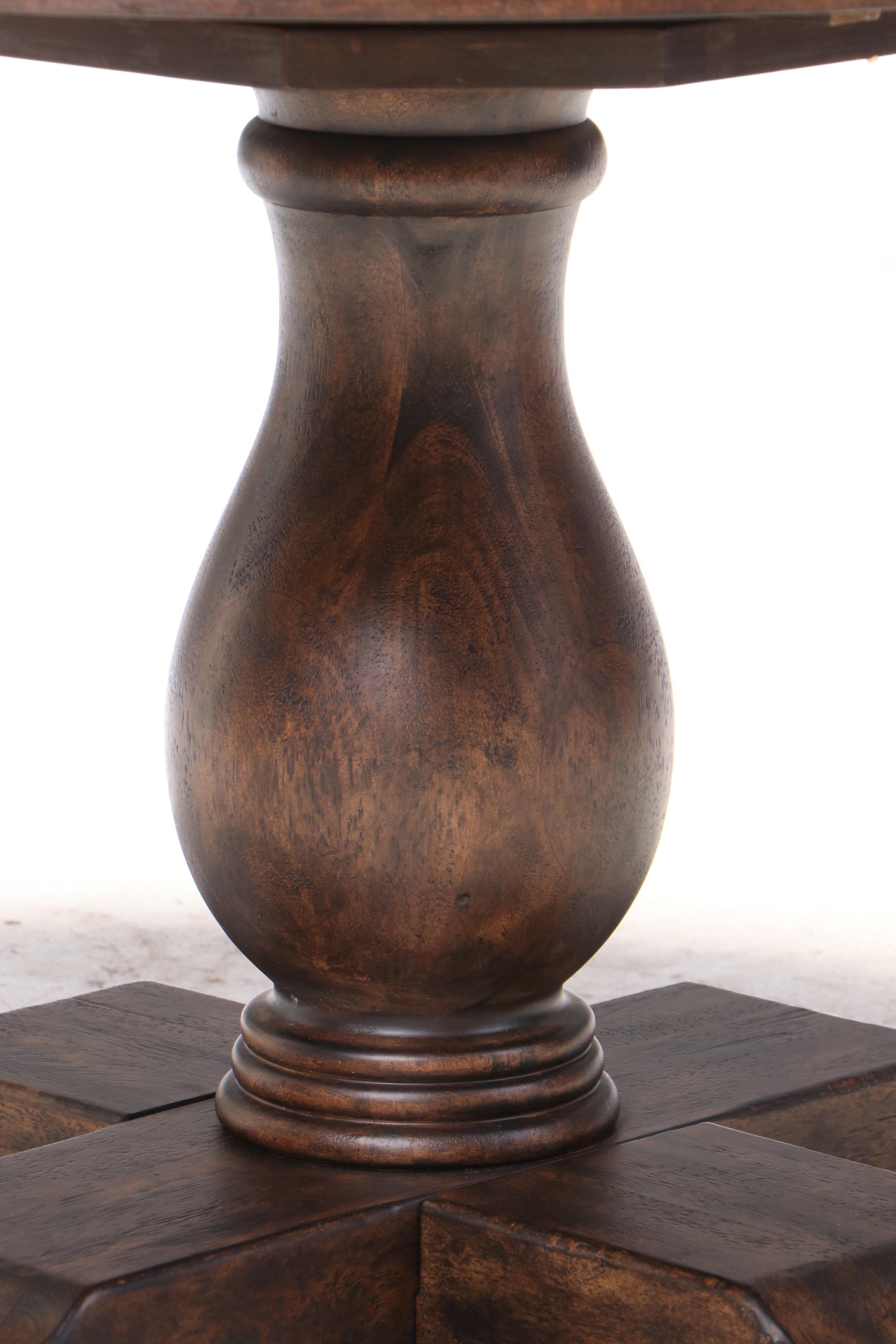 Pottery Barn "Lorraine" Rubber Wood and Poplar Extending Pedestal Dining Table