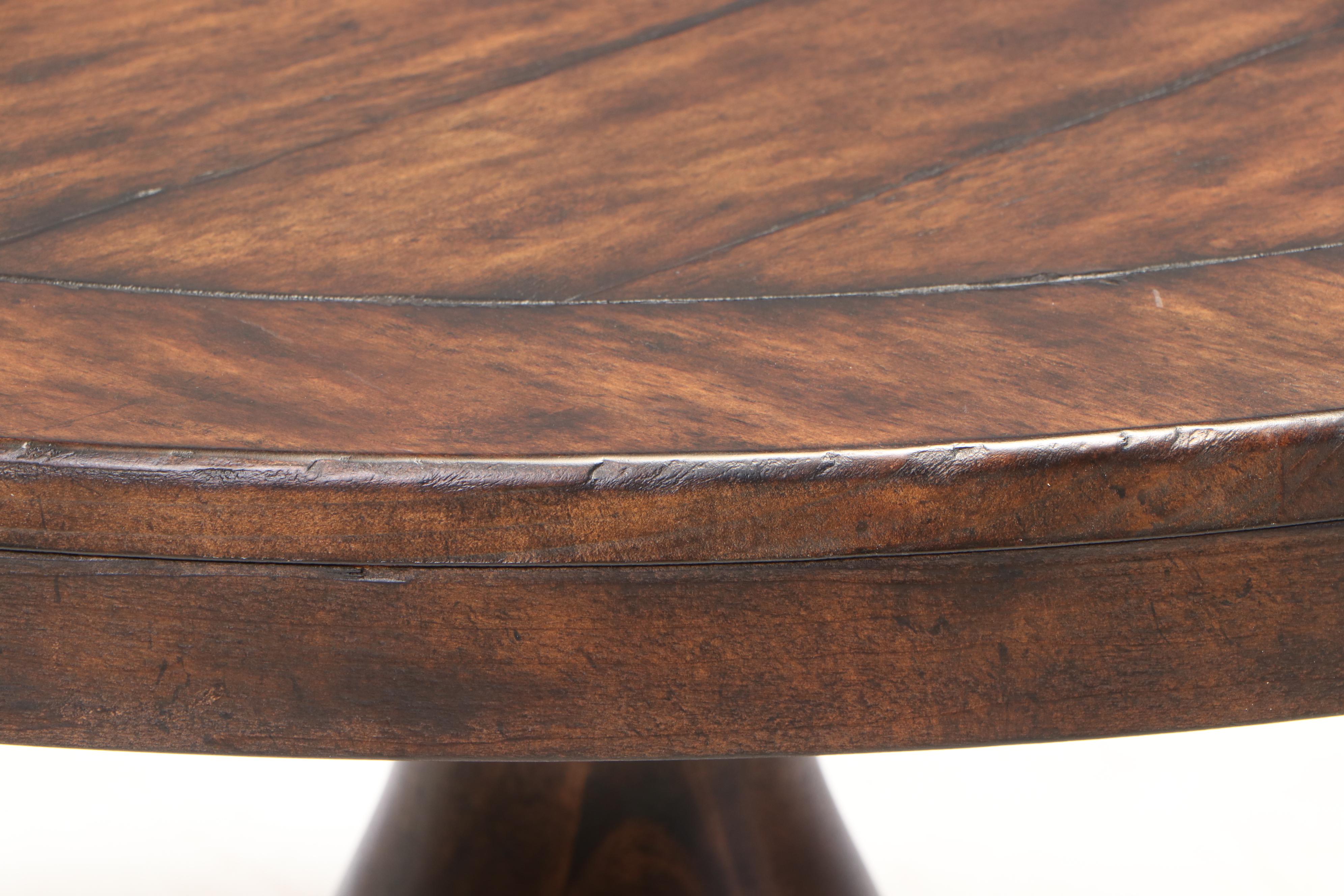 Pottery Barn "Lorraine" Rubber Wood and Poplar Extending Pedestal Dining Table