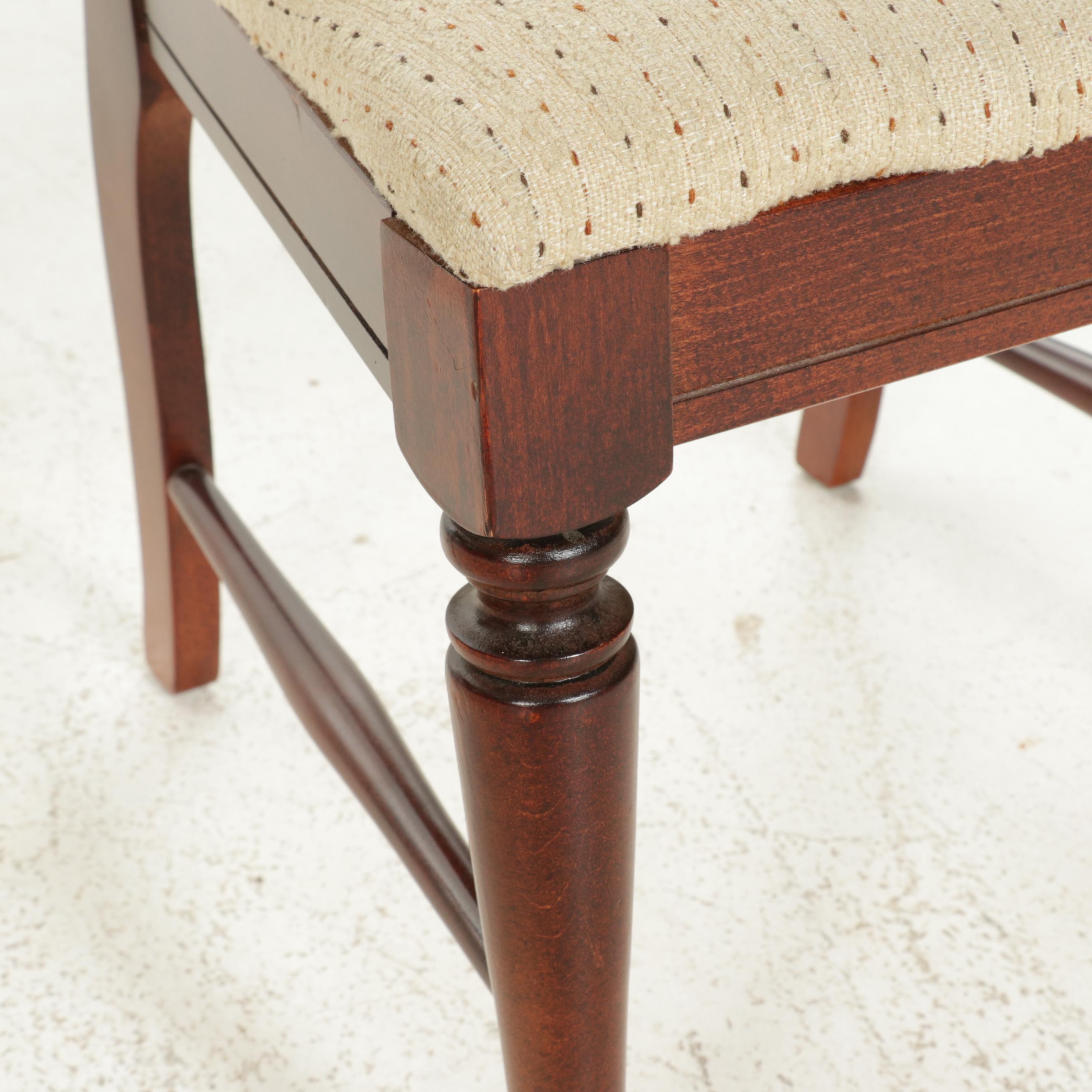 Queen Anne Style Cherry Hall Table and Broyhill Ladderback Side Chair