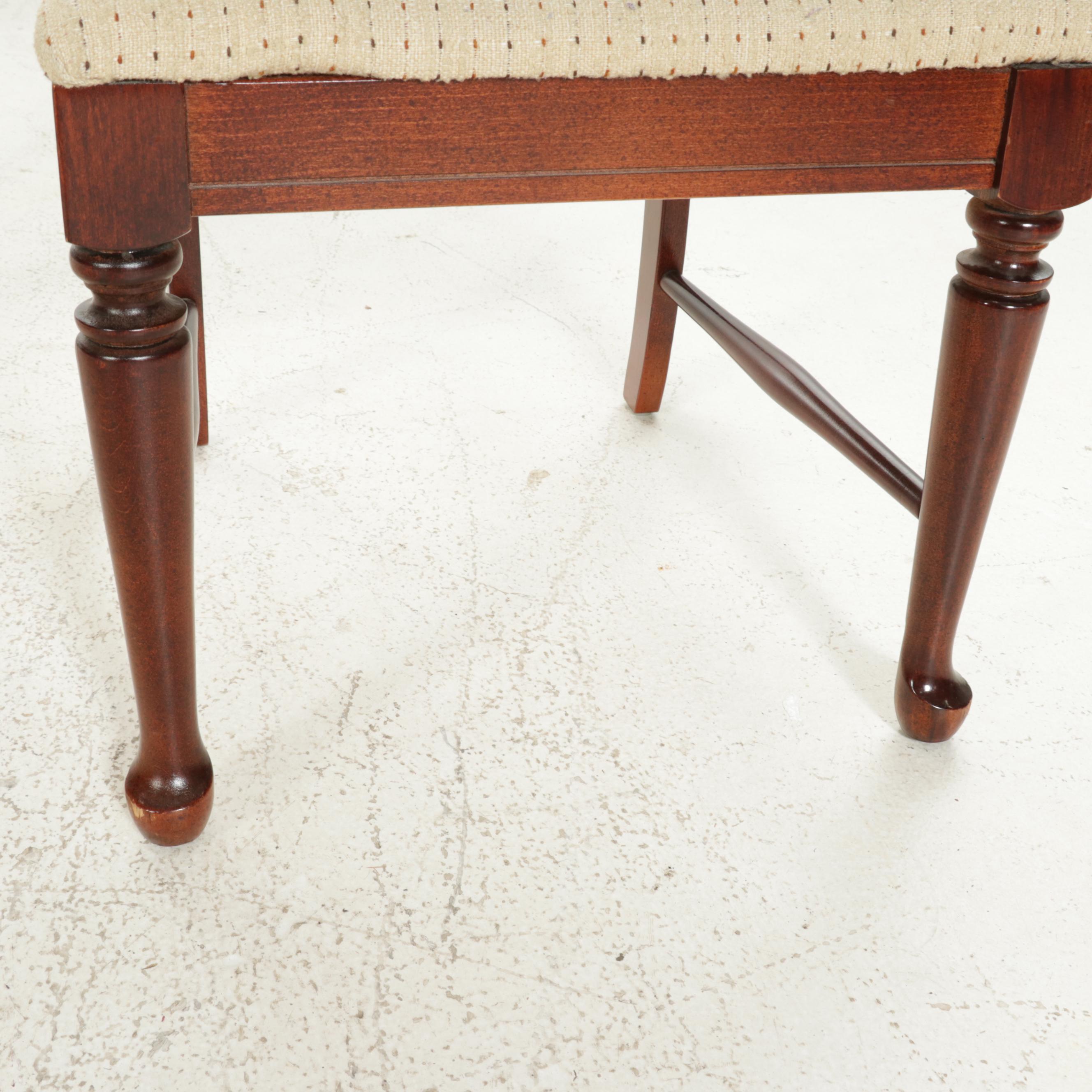 Queen Anne Style Cherry Hall Table and Broyhill Ladderback Side Chair