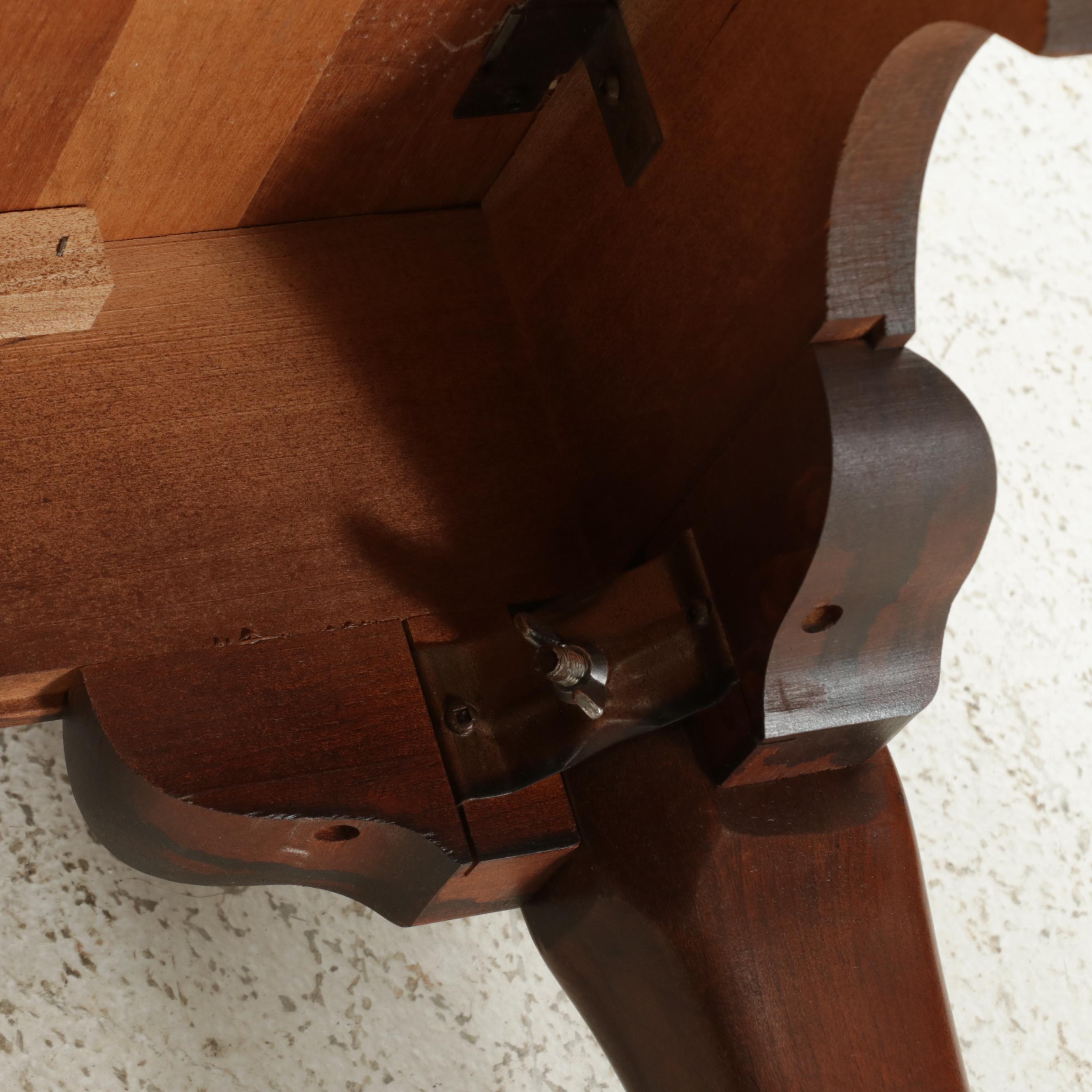 Queen Anne Style Cherry Hall Table and Broyhill Ladderback Side Chair