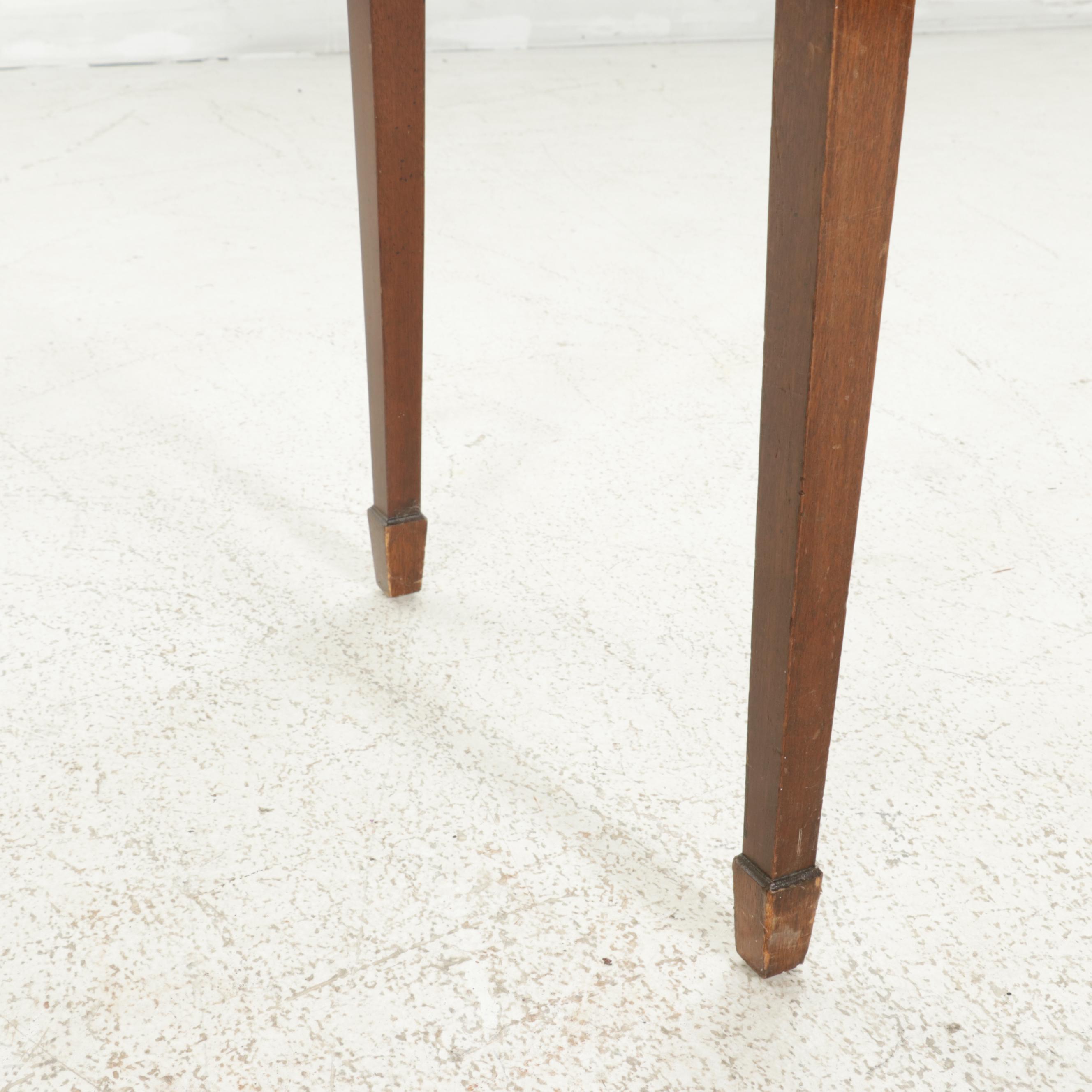 Louis XVI Style Line-Inlaid Mahogany Bonheur du Jour Writing Desk