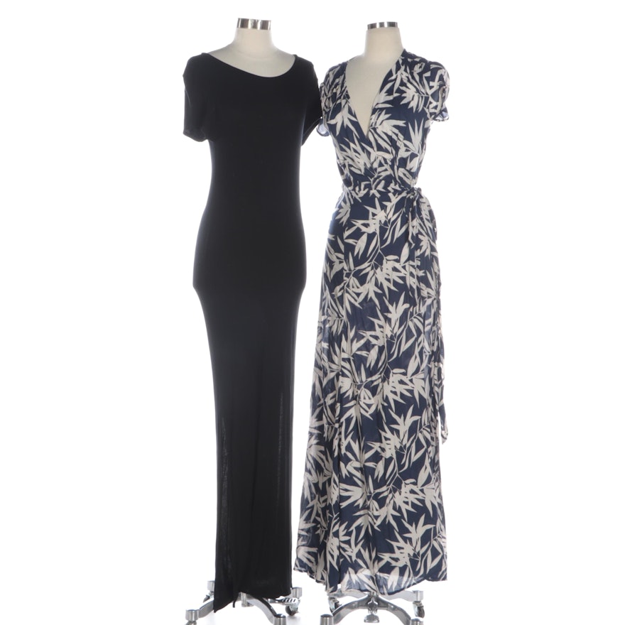 good hYOUman Rib Knit Maxi Dress and Amuse Society Wrap Dress