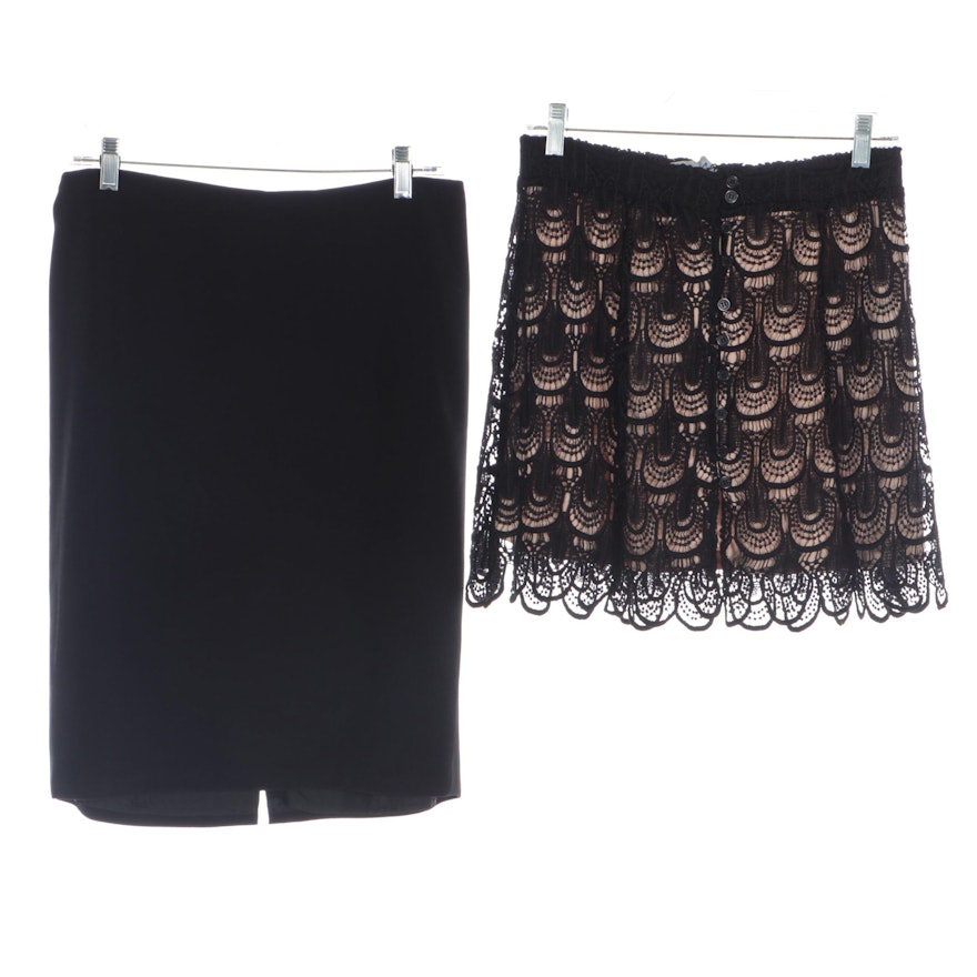 The Laundry Room Lace Miniskirt and Sevier Skirts Custom Made Pencil Skirt