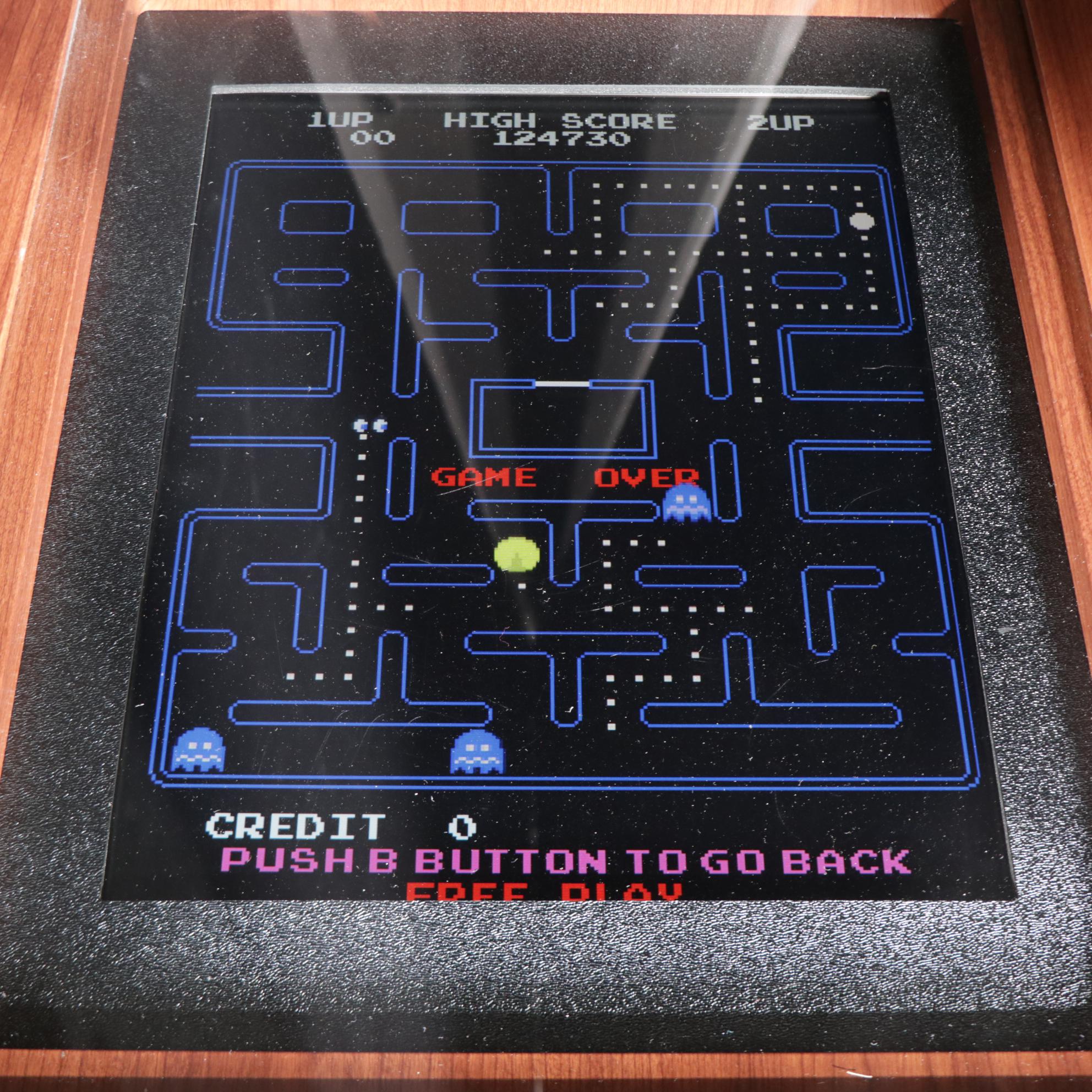 Namco "Pac-Man's Arcade Party" Cocktail Table Arcade Game with Chrome Stools